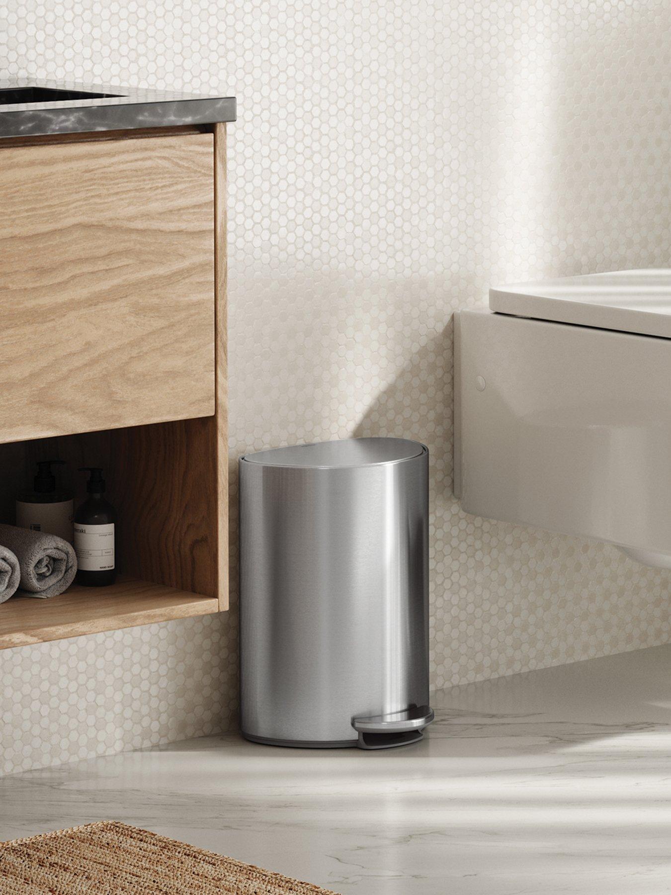 Simplehuman 6L Semi Round Pedal Bin, Brushed