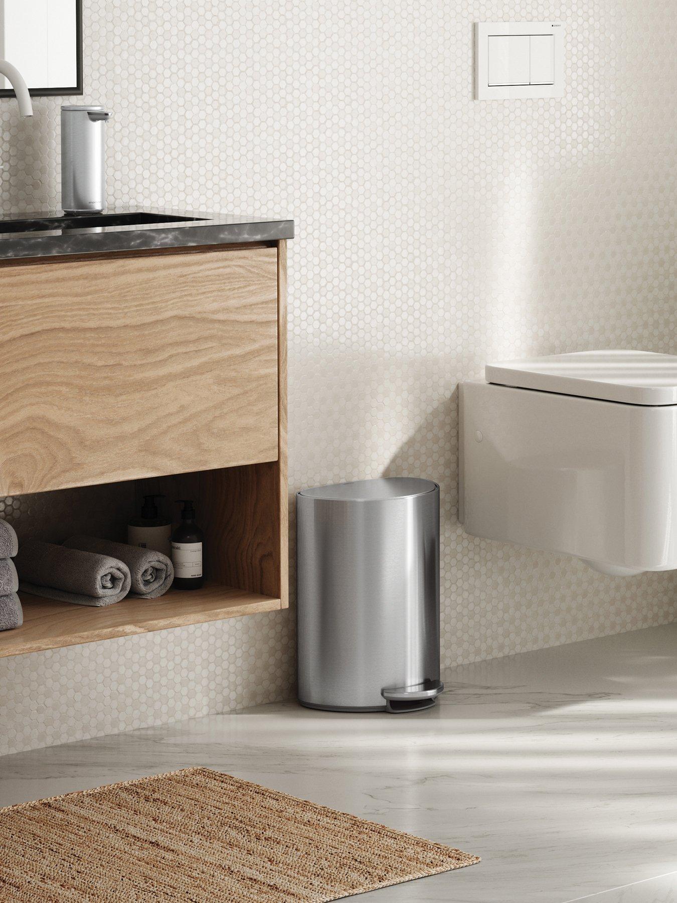 Simplehuman 6l Semi Round Pedal Bin, Brushed