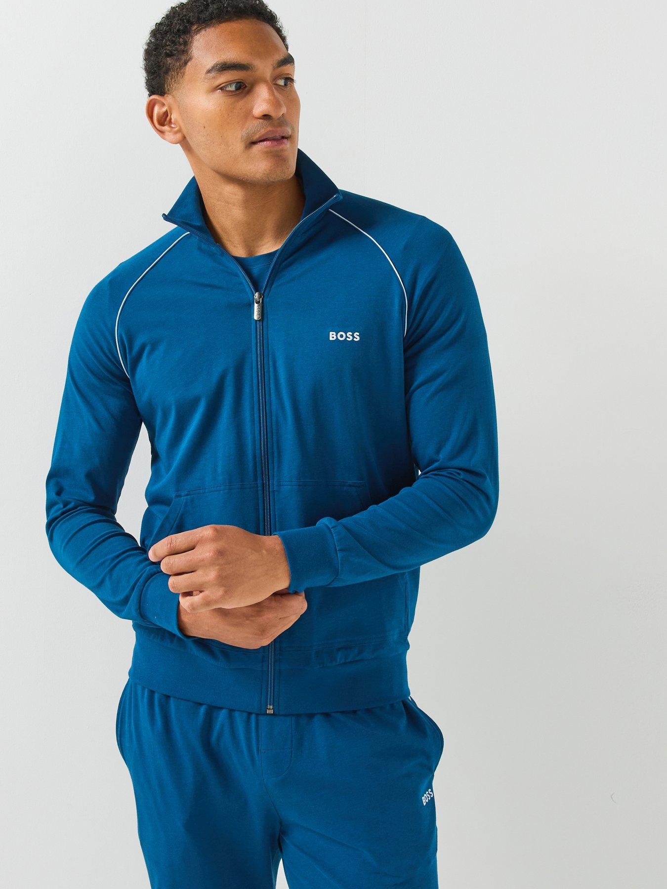Image 1 of 6 of BOSS Boss Mix &amp; Match Loungewear Track Top - Blue