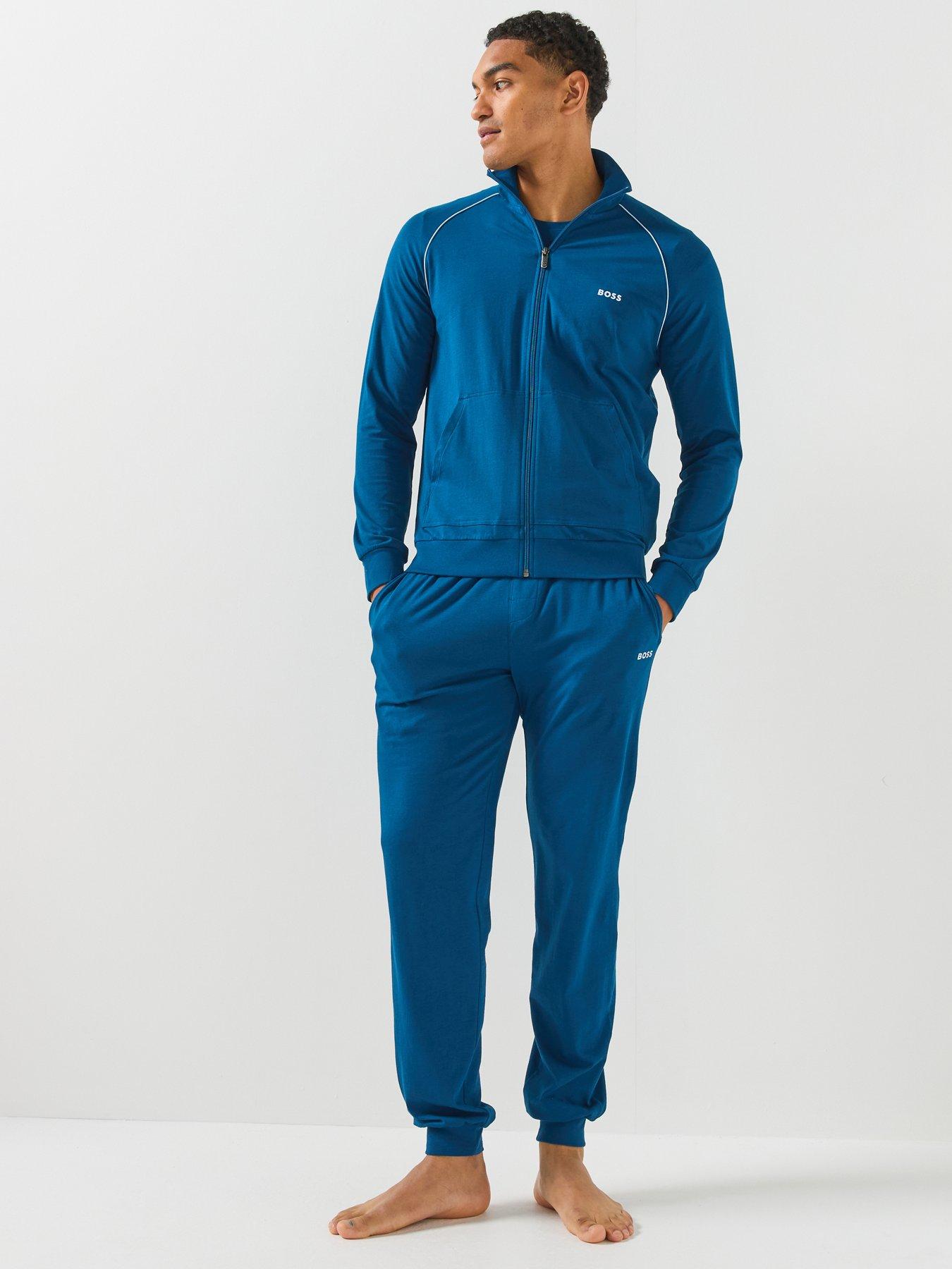 Image 3 of 6 of BOSS Boss Mix &amp; Match Loungewear Track Top - Blue