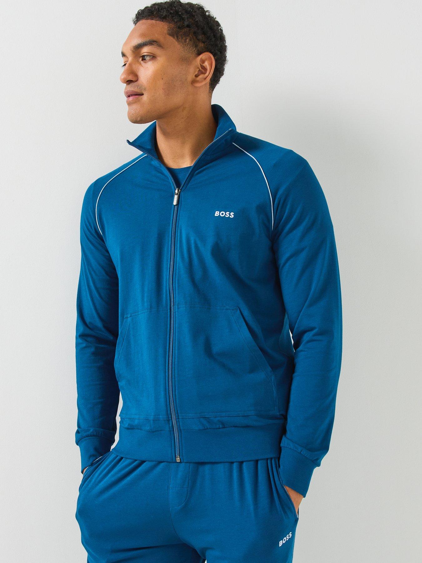 Image 4 of 6 of BOSS Boss Mix &amp; Match Loungewear Track Top - Blue