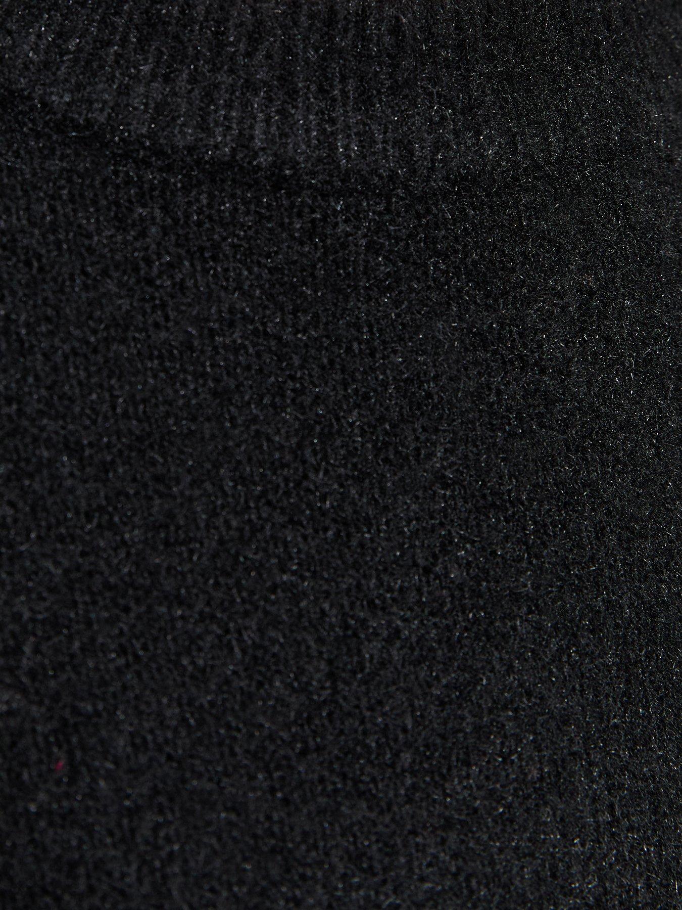Image 6 of 6 of New Look Short Sleeve Midweight Knit T-Shirt - Black