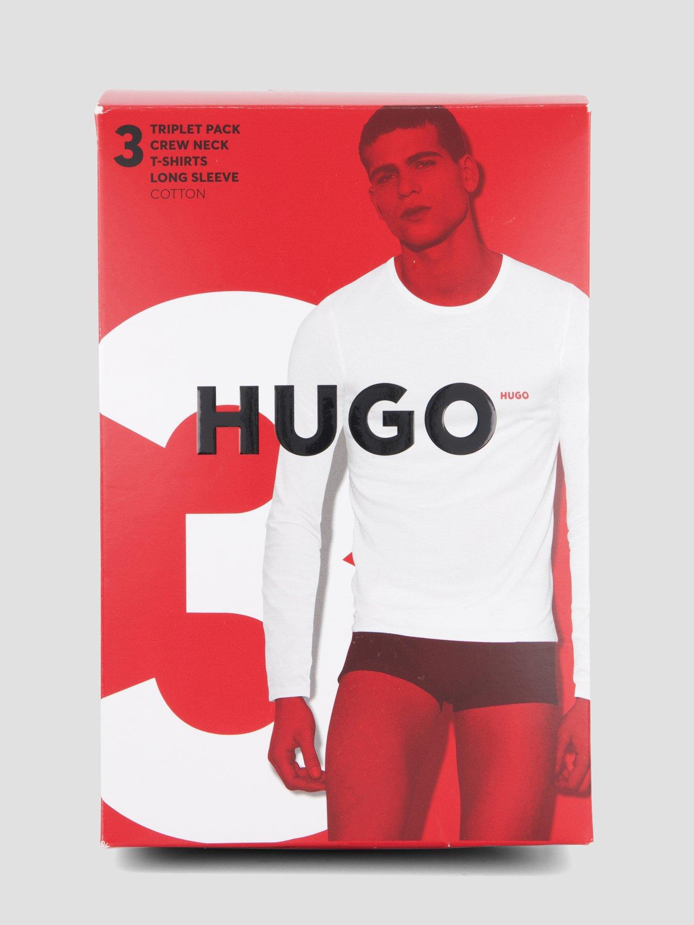 Image 6 of 6 of HUGO 3 Pack Longsleeve Loungewear T-Shirt - Multi