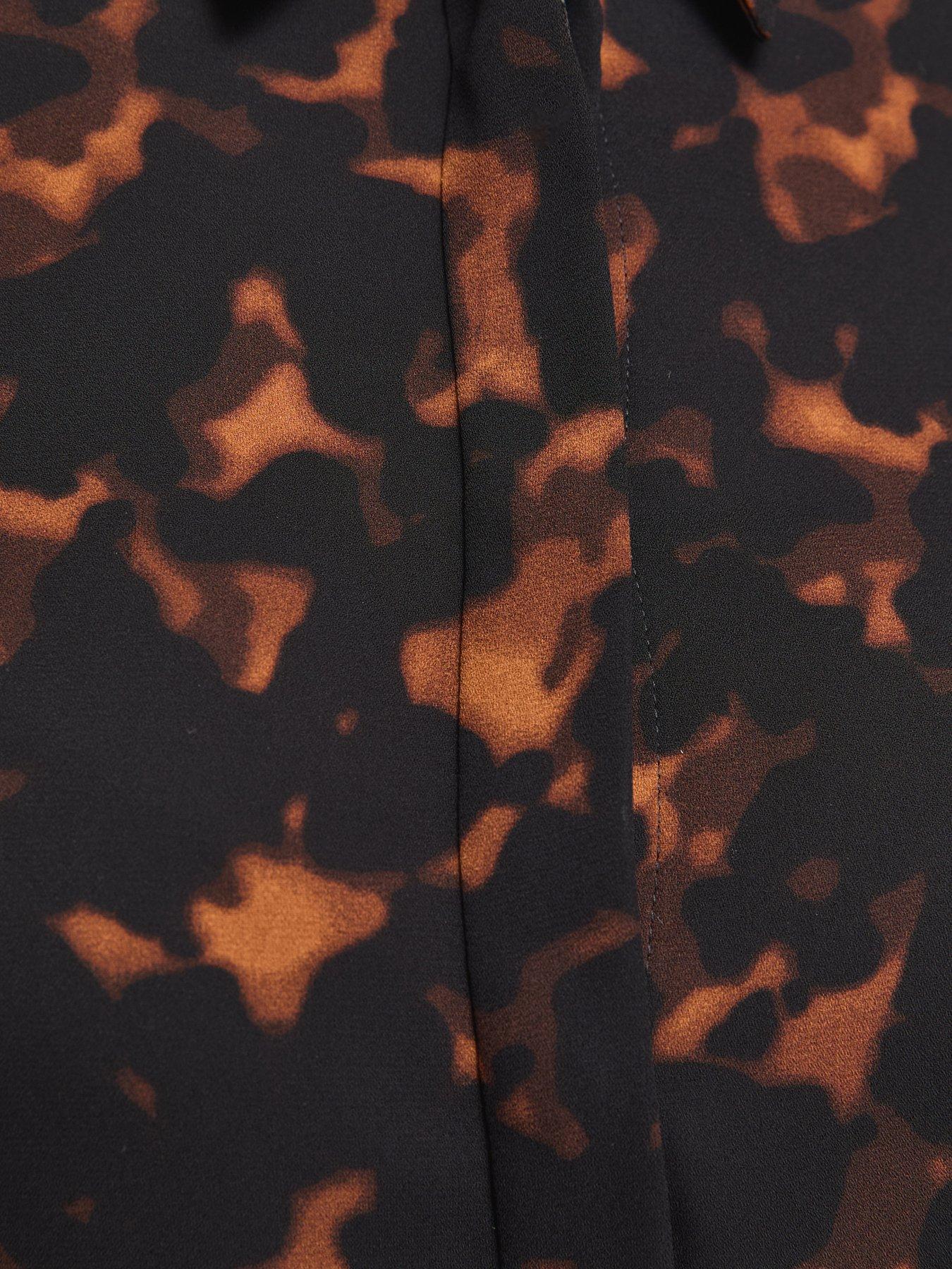 Image 5 of 5 of New Look Tortoiseshell Print Long Sleeve Shirt - Black