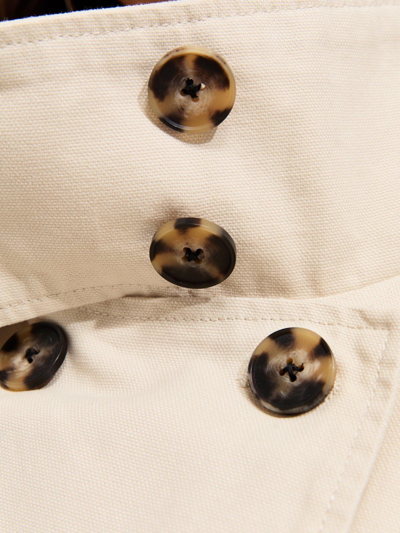 Image 6 of 6 of New Look Funnel Neck Trench Jacket - Beige