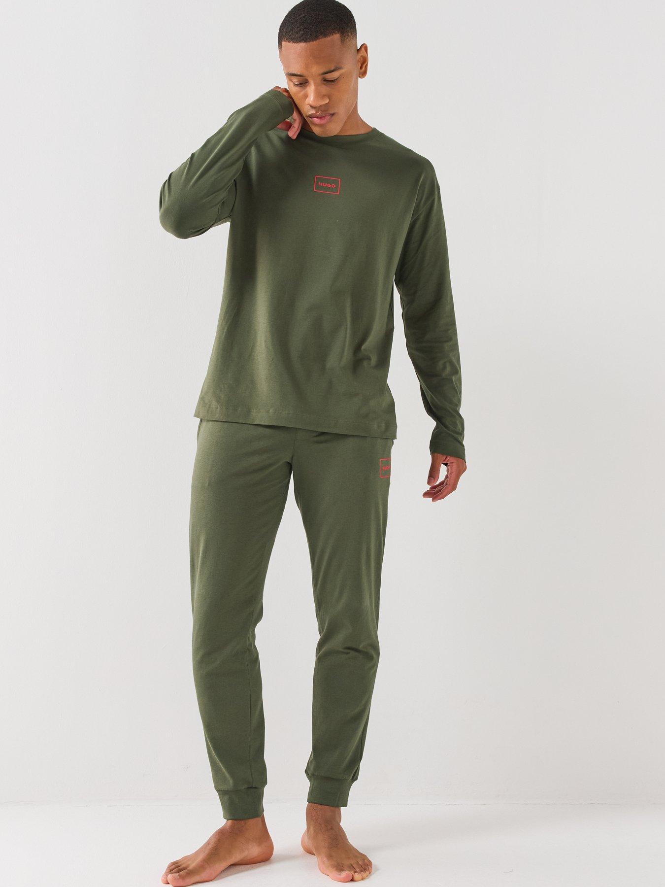 Image 3 of 5 of HUGO Laze Loungewear Pants - Dark Green