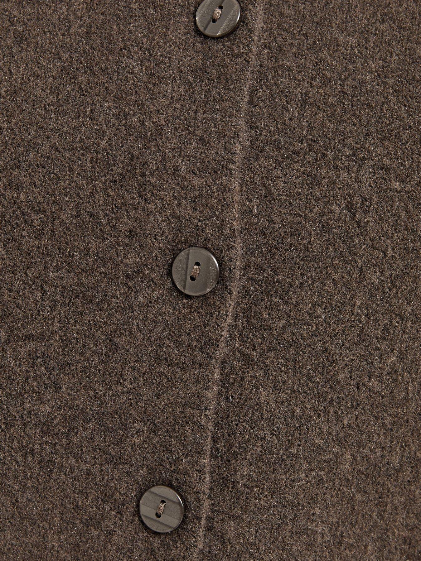 Image 5 of 5 of New Look Knitted Meet The Jean Raglan Cardigan - Brown