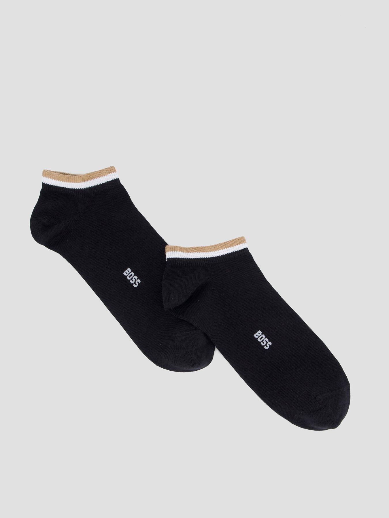 Image 1 of 3 of BOSS 2 Pack Uni Stripe Crew Socks - Black