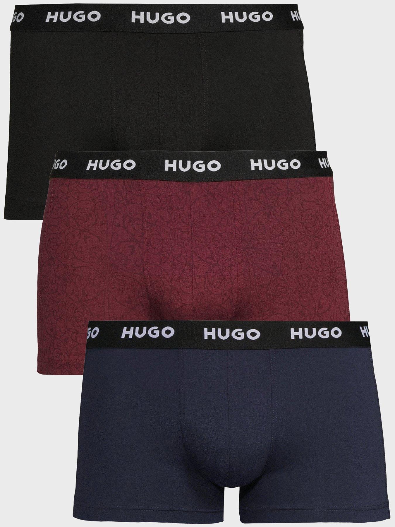 Image 1 of 3 of HUGO Triplet Design 3 Pack Trunks - Red