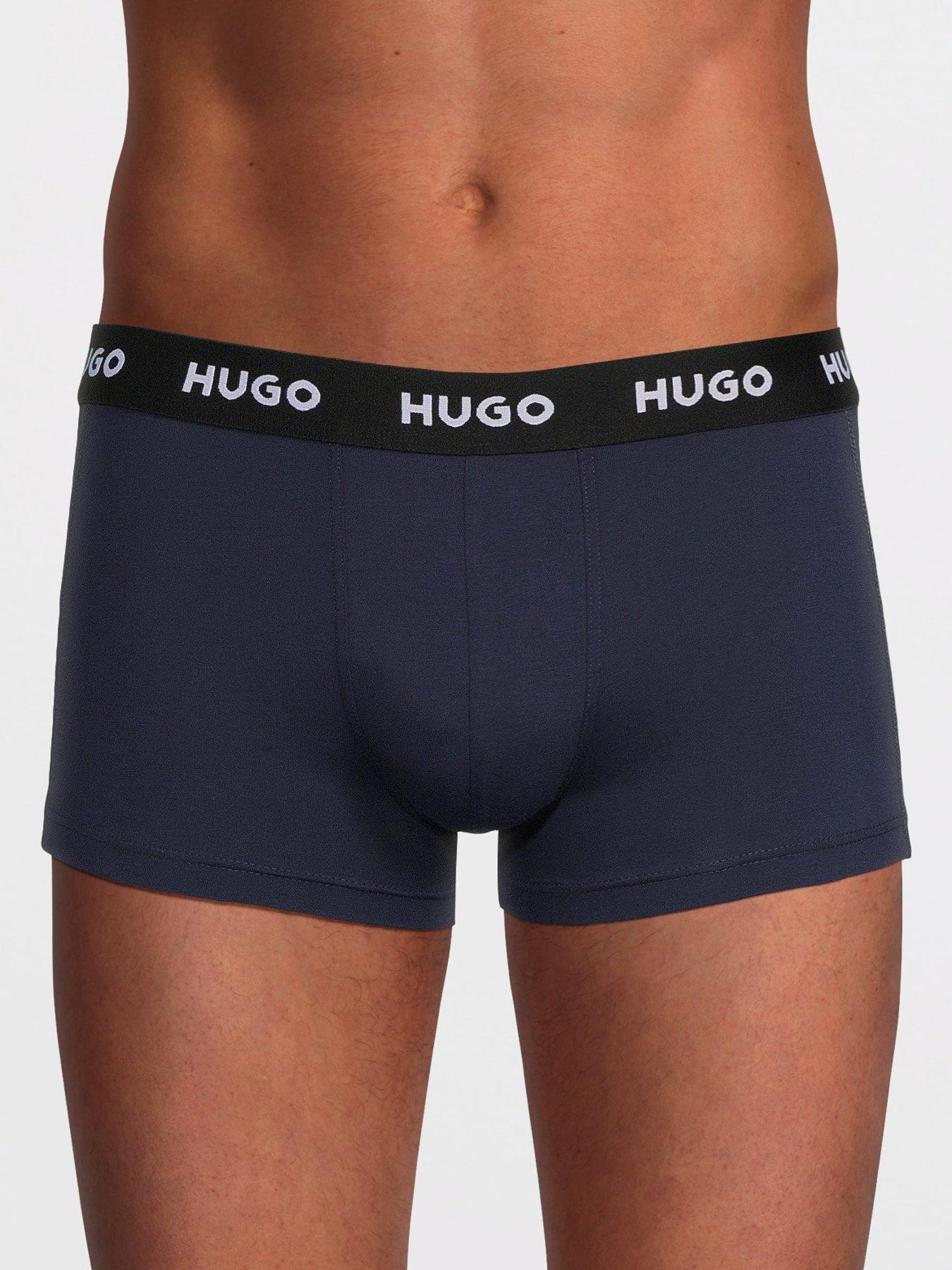 Image 2 of 3 of HUGO Triplet Design 3 Pack Trunks - Red