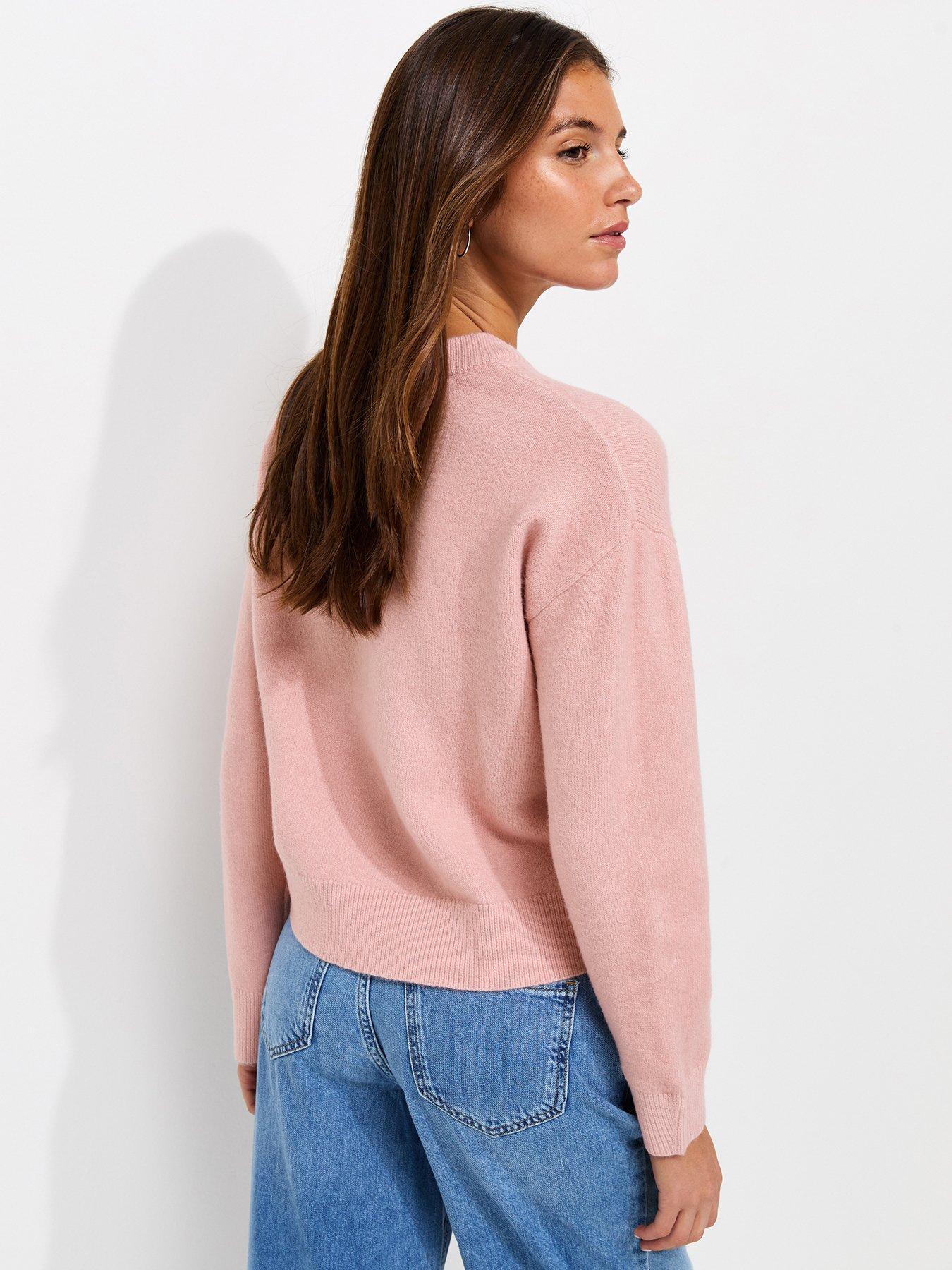 Image 2 of 5 of New Look Midweight Crew Neck Jumper - Pink