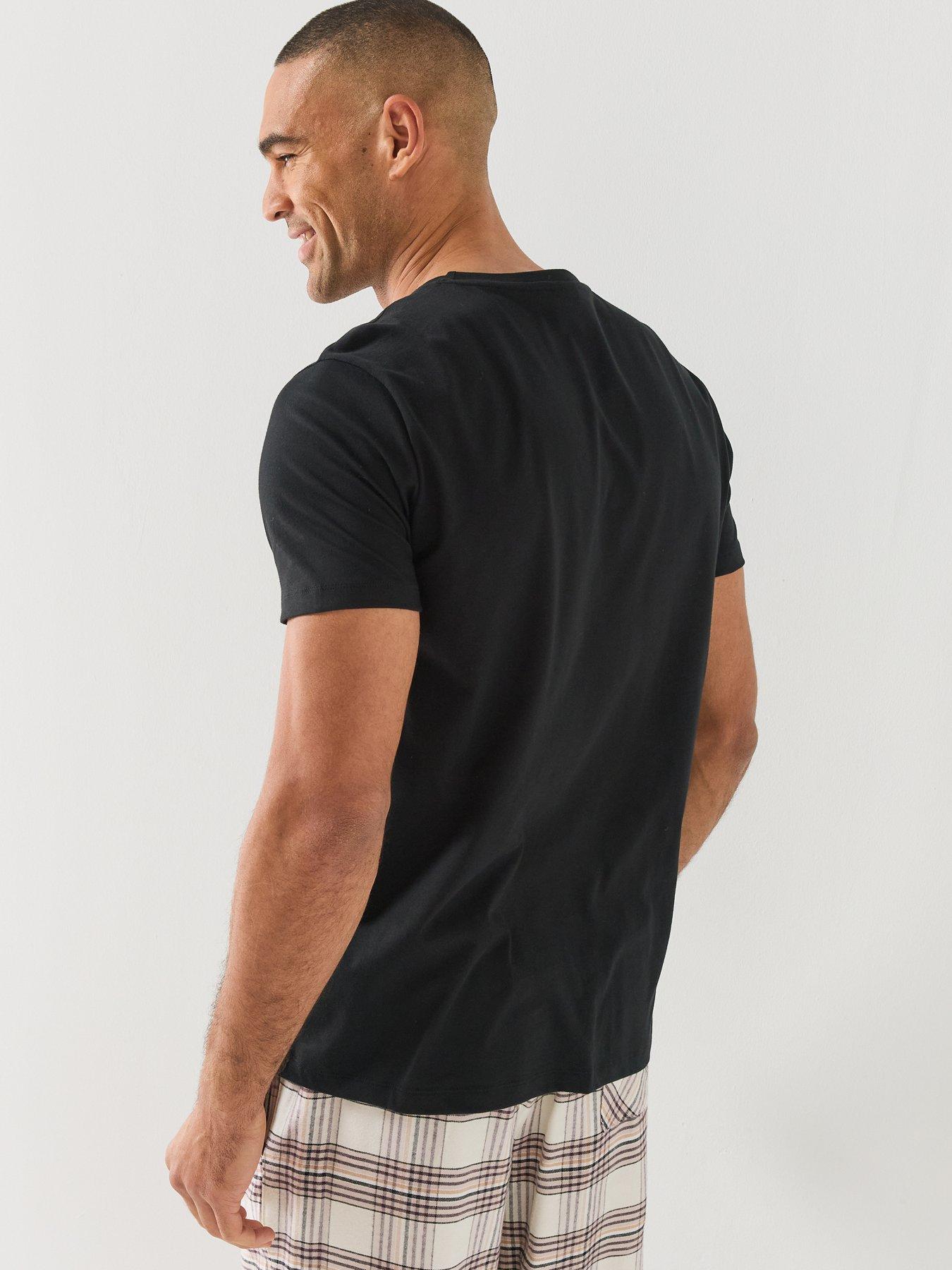 Image 2 of 6 of BOSS Mens RN 365 Cotton Crew Neck Loungewear T-Shirt - Black