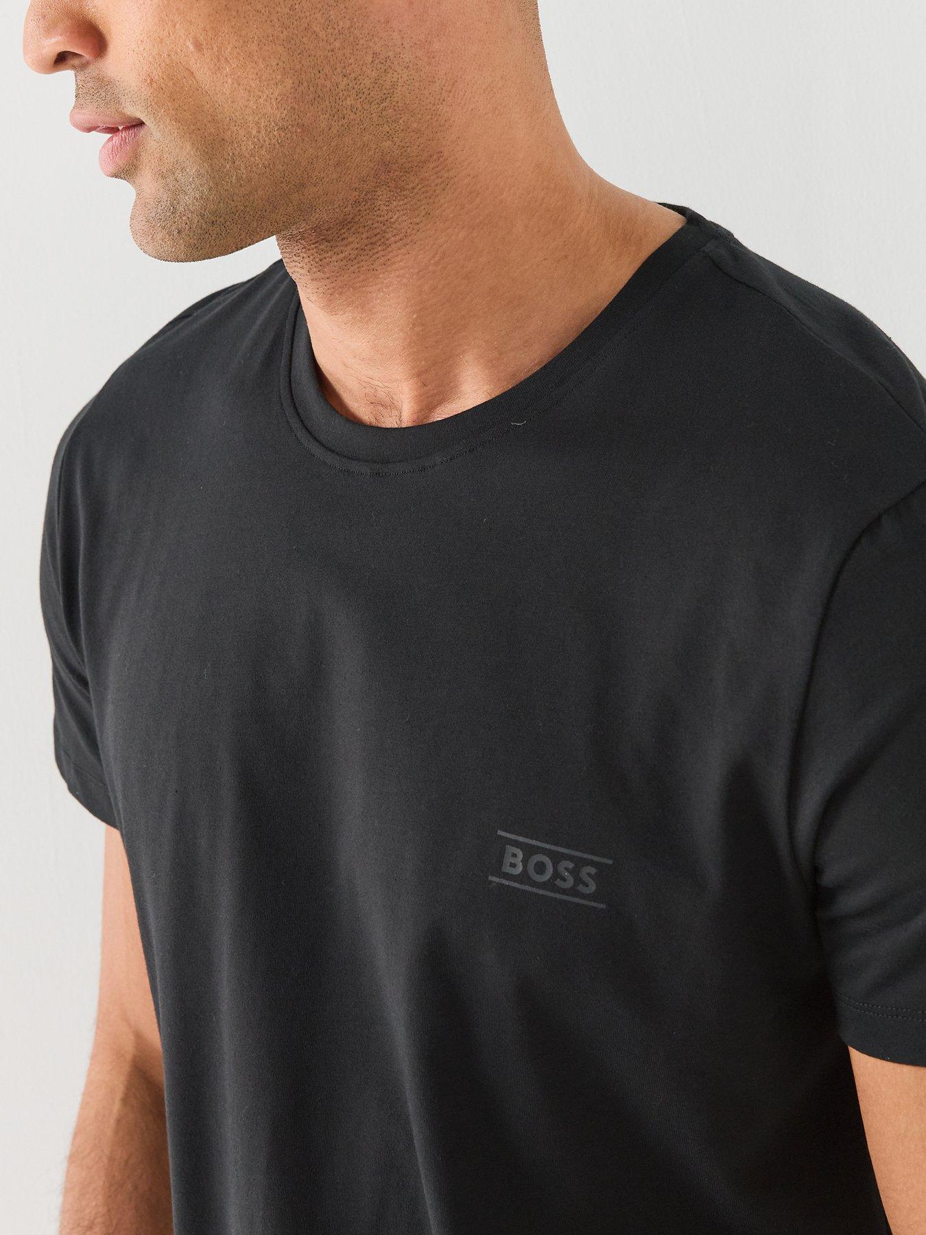 Image 4 of 6 of BOSS Mens RN 365 Cotton Crew Neck Loungewear T-Shirt - Black