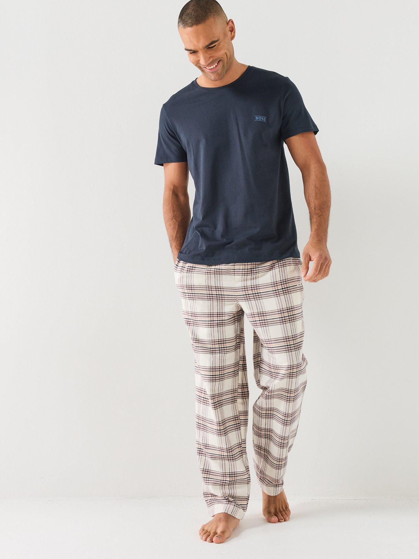 Image 3 of 7 of BOSS Mens Rn 365 100% Cotton Regular Fit Loungewear T-Shirt - Navy