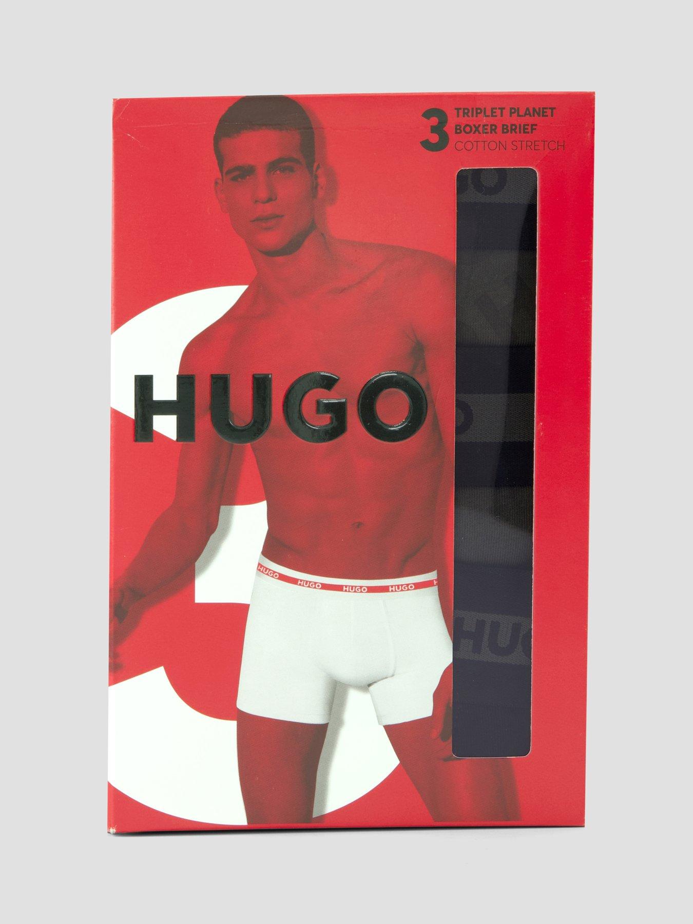 Image 4 of 4 of HUGO Bodywear 3 Pack Planet Boxer Briefs - Multi