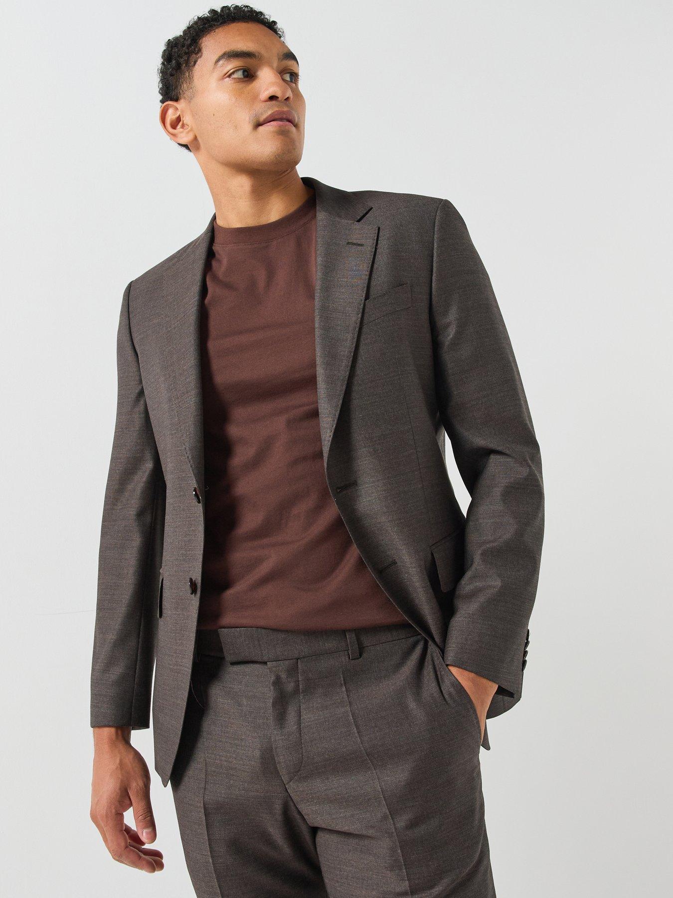 BOSS Boss H-Huge Single Breasted Suit Jacket - Brown