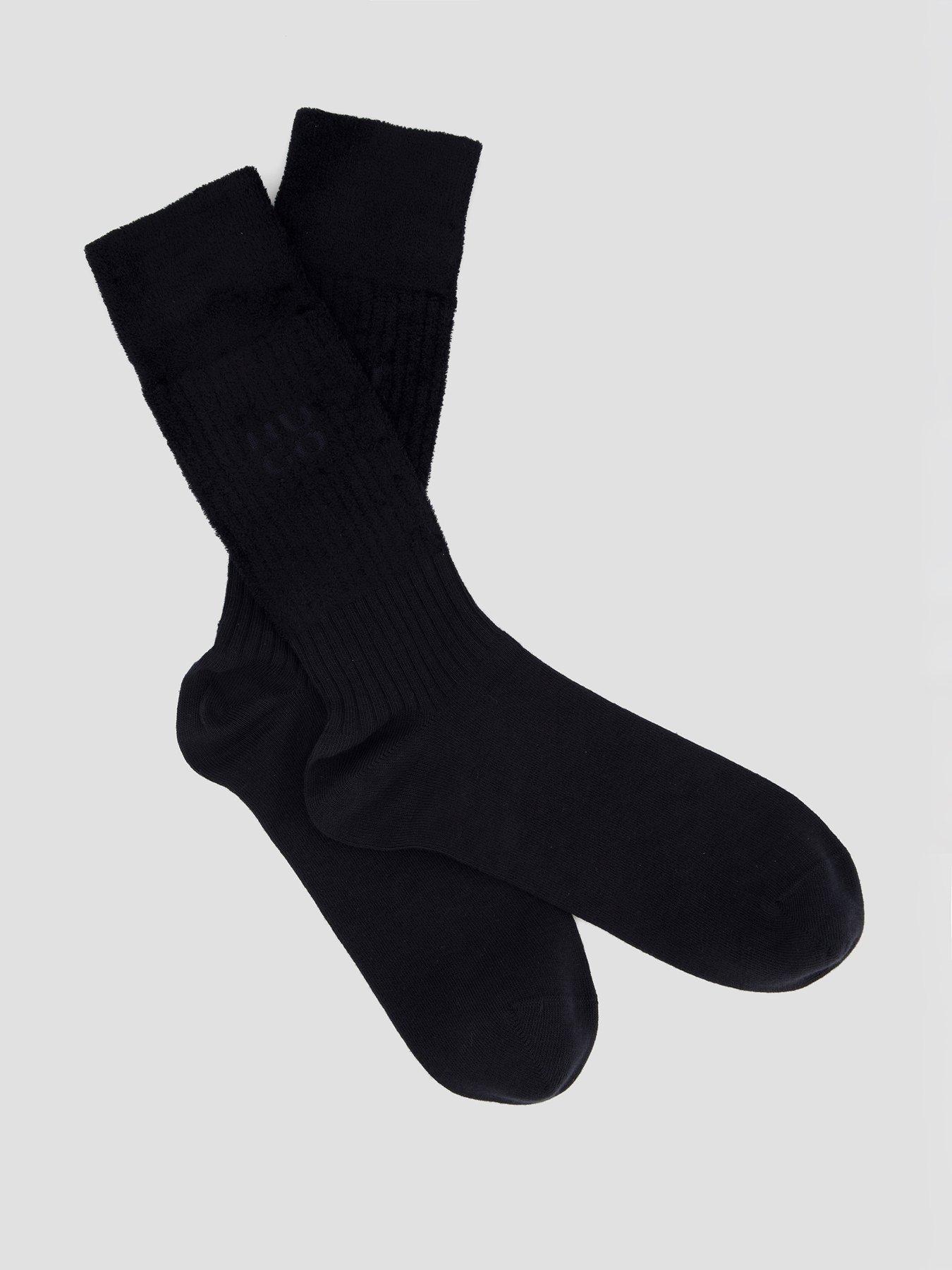 Image 2 of 3 of HUGO Mens 2 Pack Velvet Crew Socks - Black