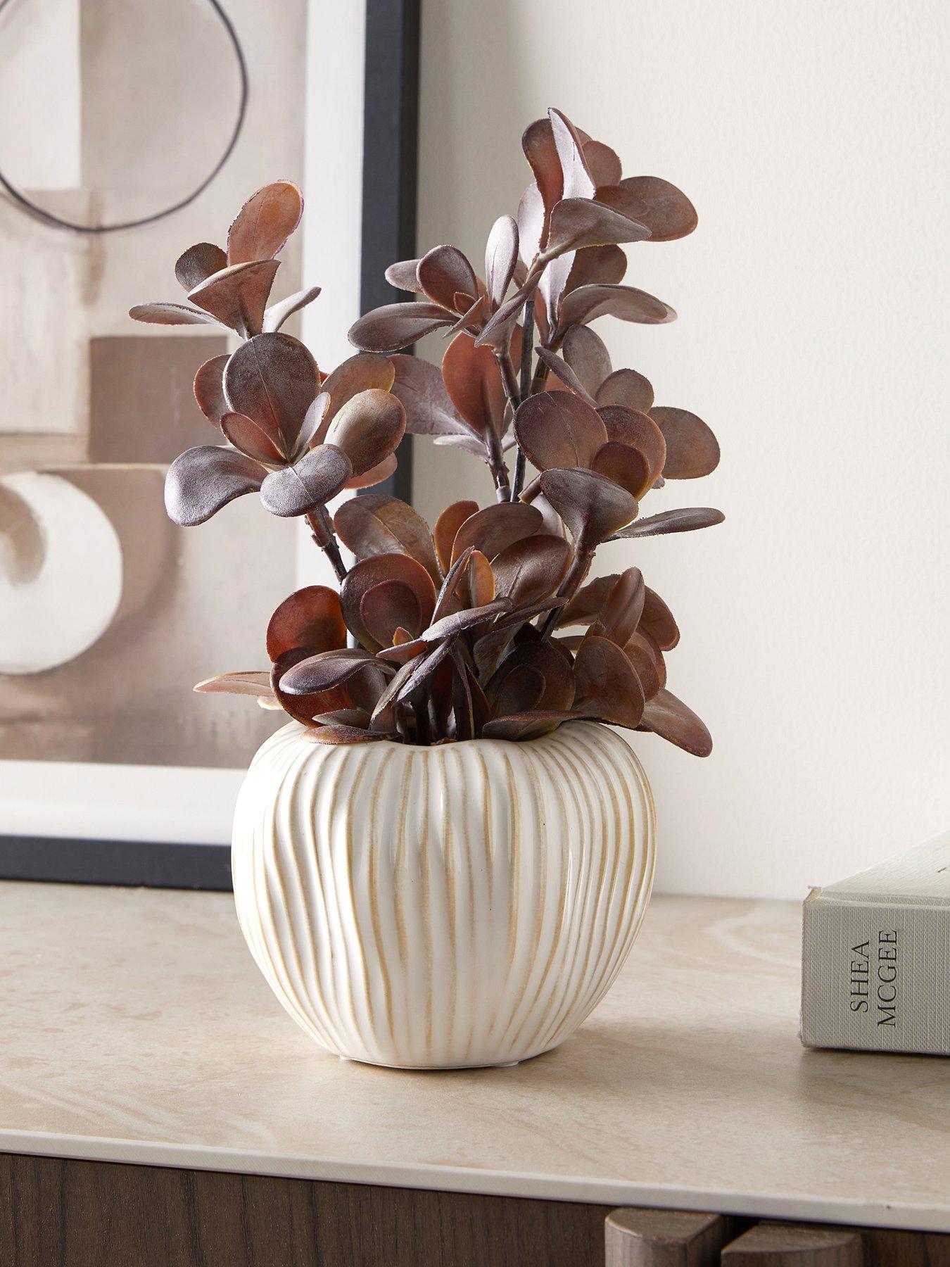 Image 1 of 7 of The Very Collection Purple Plant In Ceramic Pot