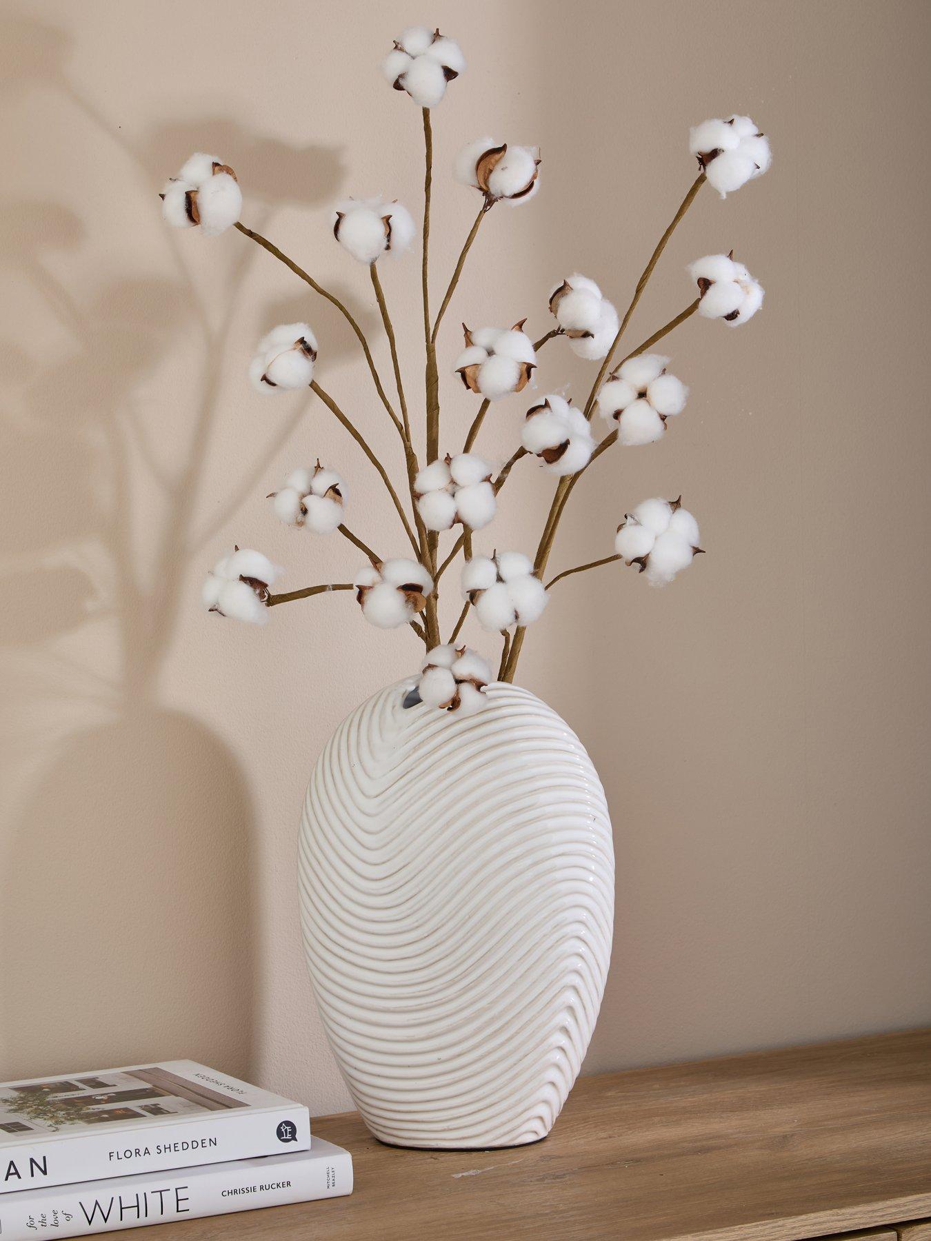The Very Collection 3Pk 82Cm Cotton Ball Branch Bunch