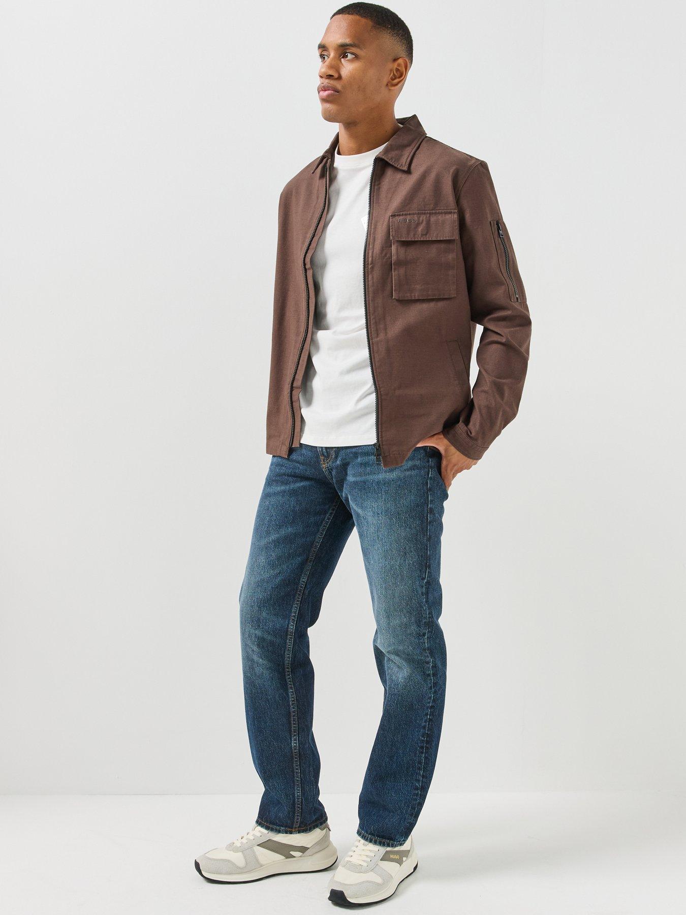 Image 6 of 6 of HUGO Hugo Emmond Oversize Fit Overshirt - Brown