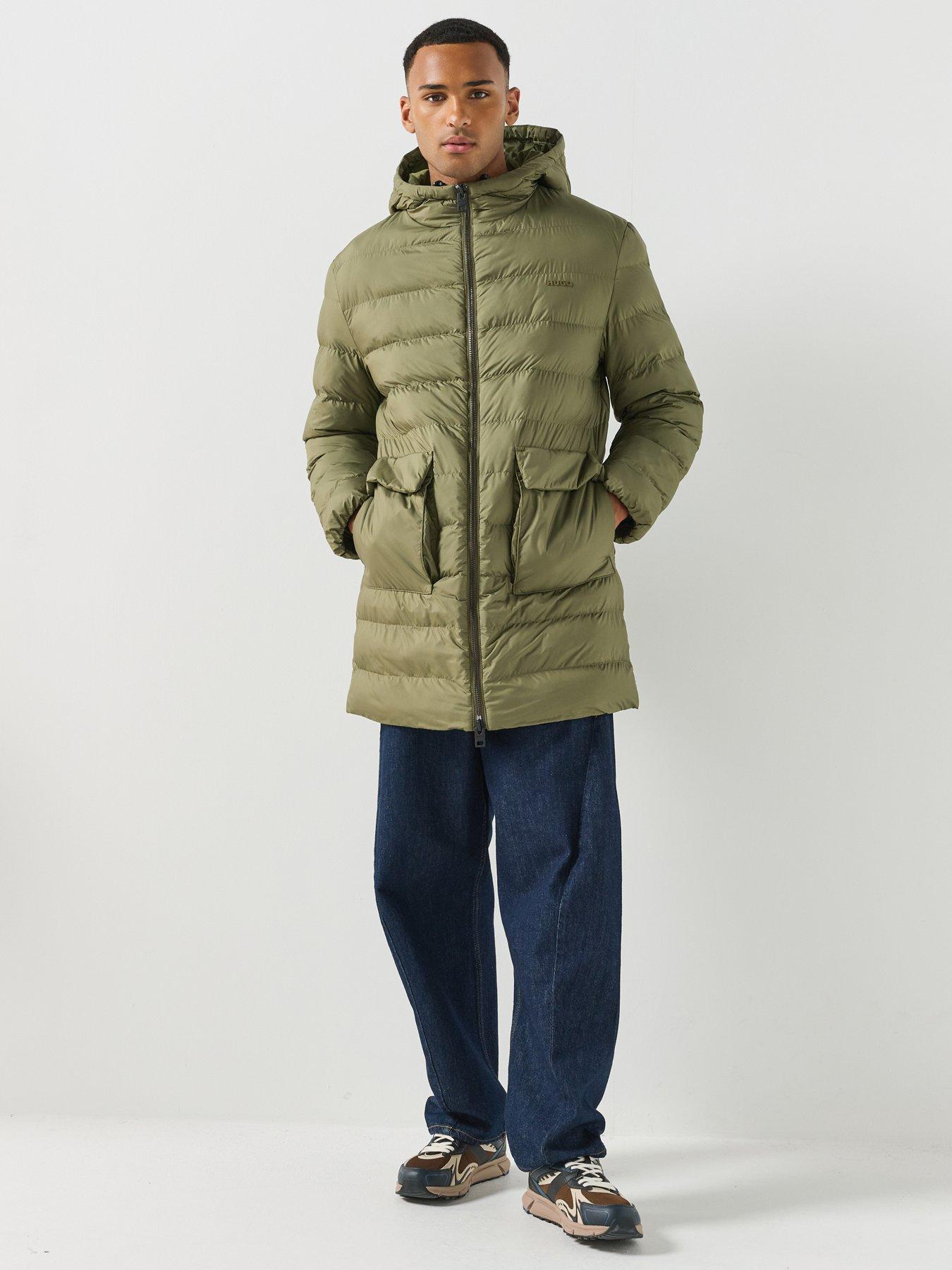 Image 3 of 6 of HUGO Hugo Matia2641 Longline Padded Jacket - Green