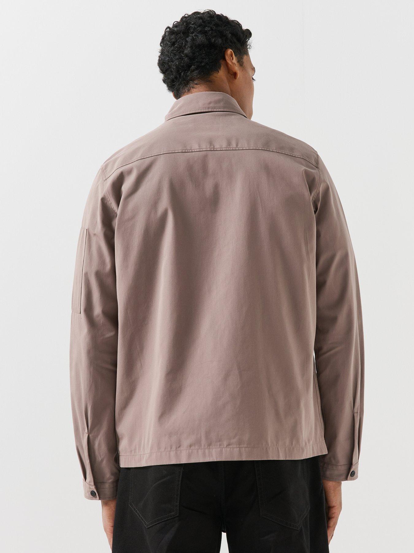 Image 2 of 6 of HUGO Hugo Mens Emmond Oversize Fit Overshirt - Brown