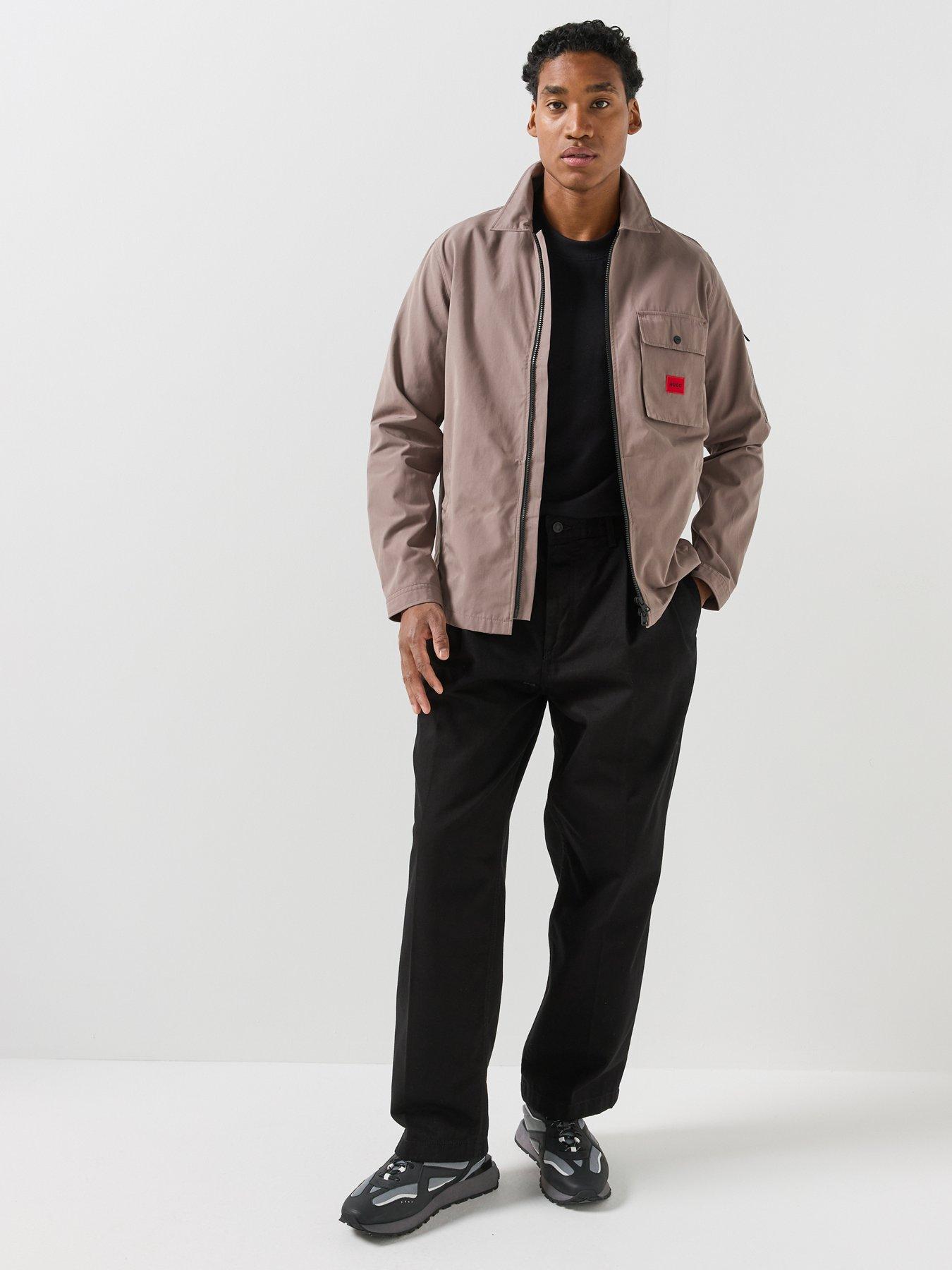 Image 3 of 6 of HUGO Hugo Mens Emmond Oversize Fit Overshirt - Brown