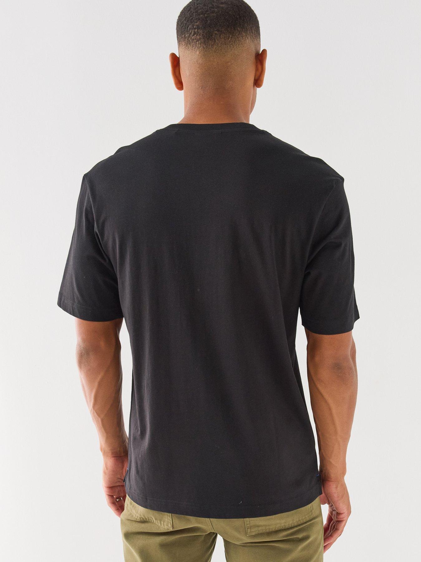 Image 2 of 6 of HUGO Blue Niviotee Regular Fit T-Shirt - Black
