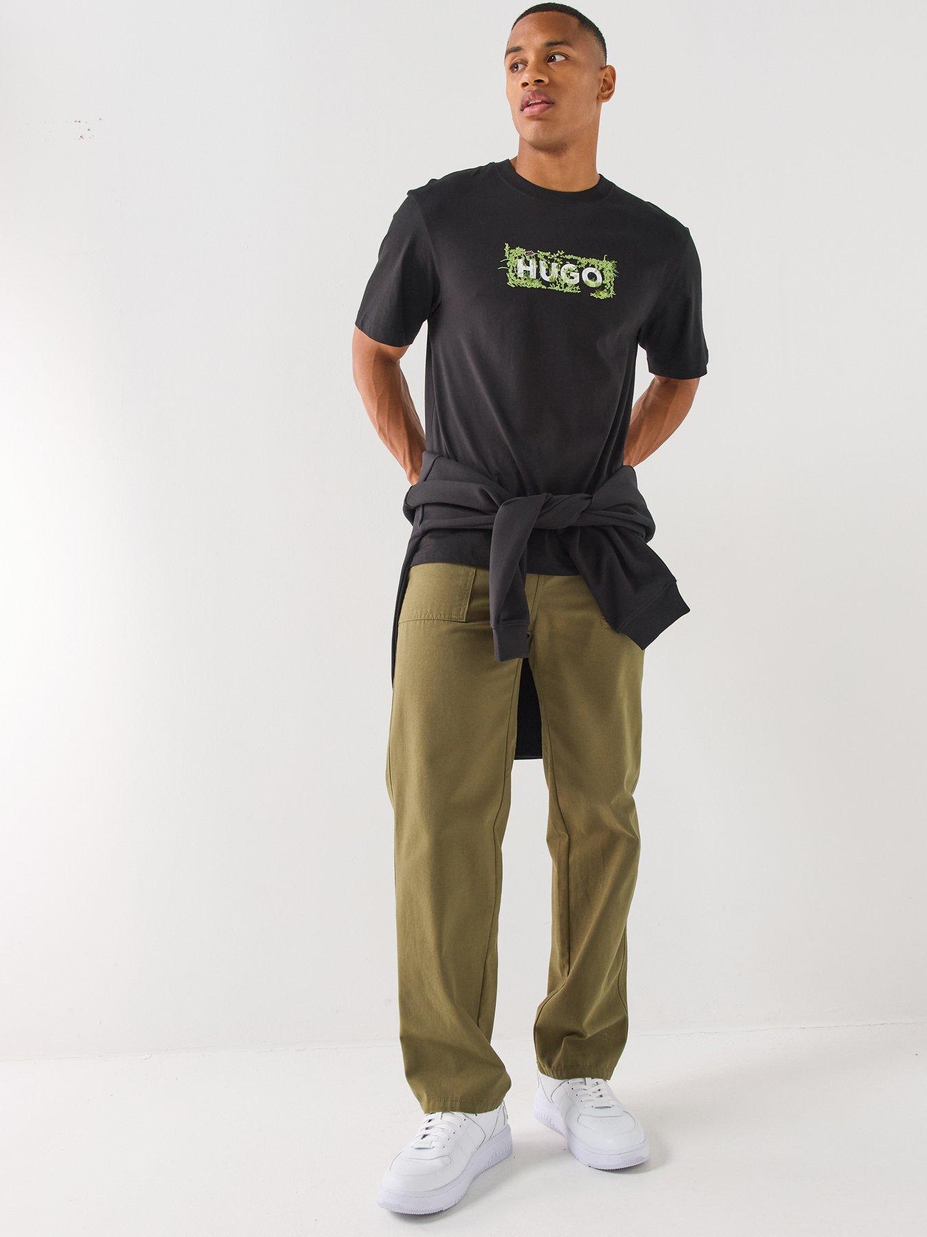 Image 5 of 6 of HUGO Blue Niviotee Regular Fit T-Shirt - Black