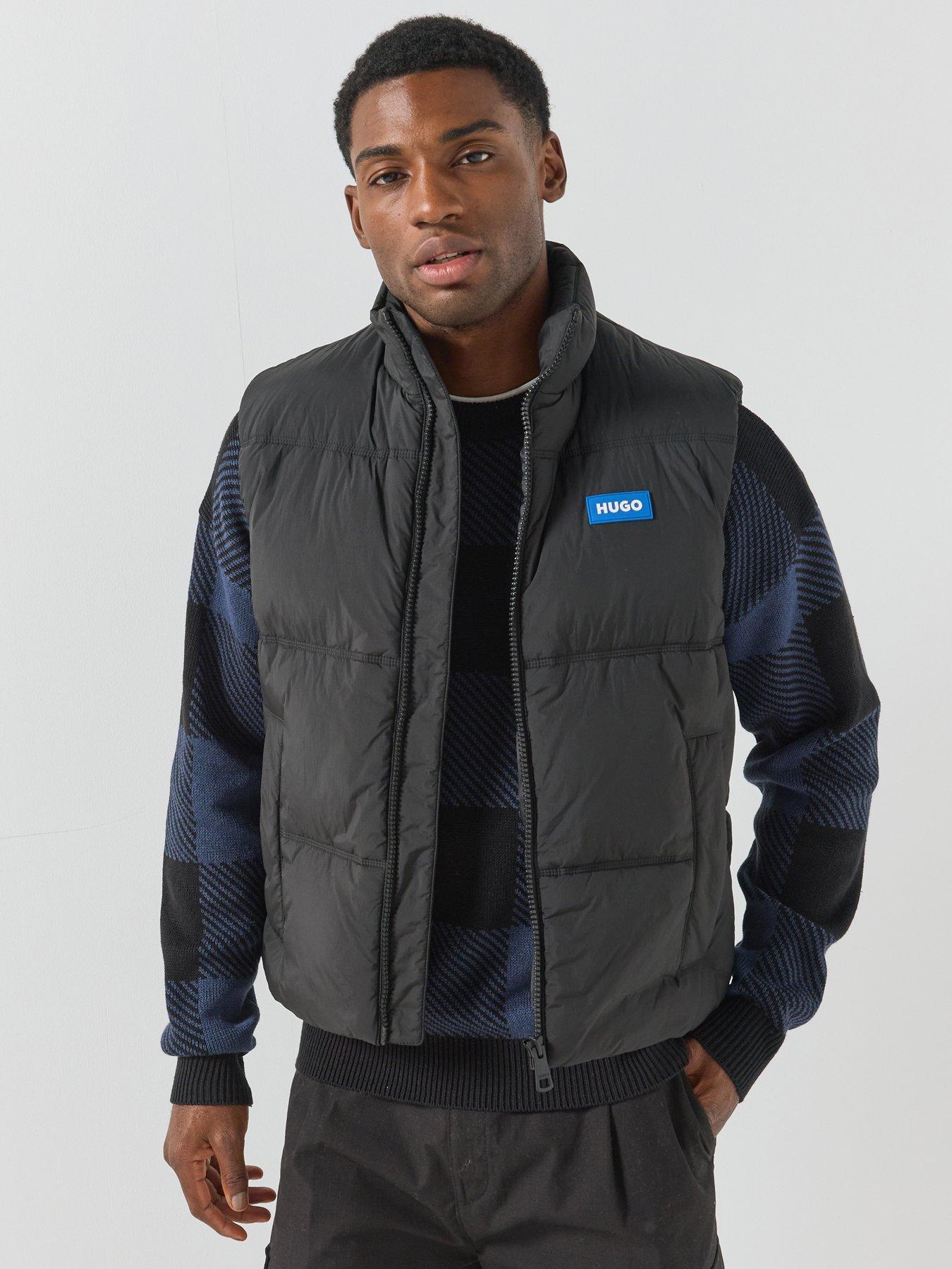HUGO Blue Bodolino2541 Relaxed Fit Puffer Gilet - Black