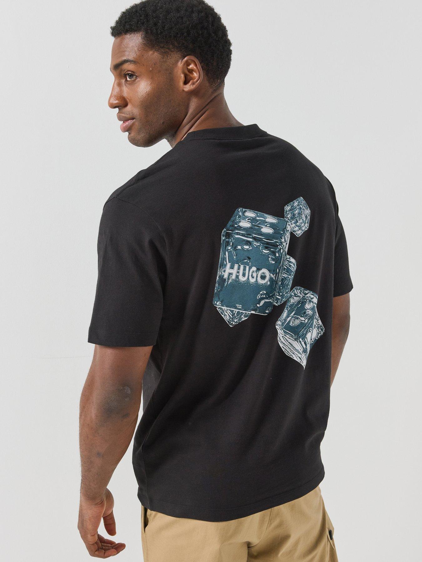 HUGO Doudi Dice Graphic Relaxed Fit T-Shirt - Black