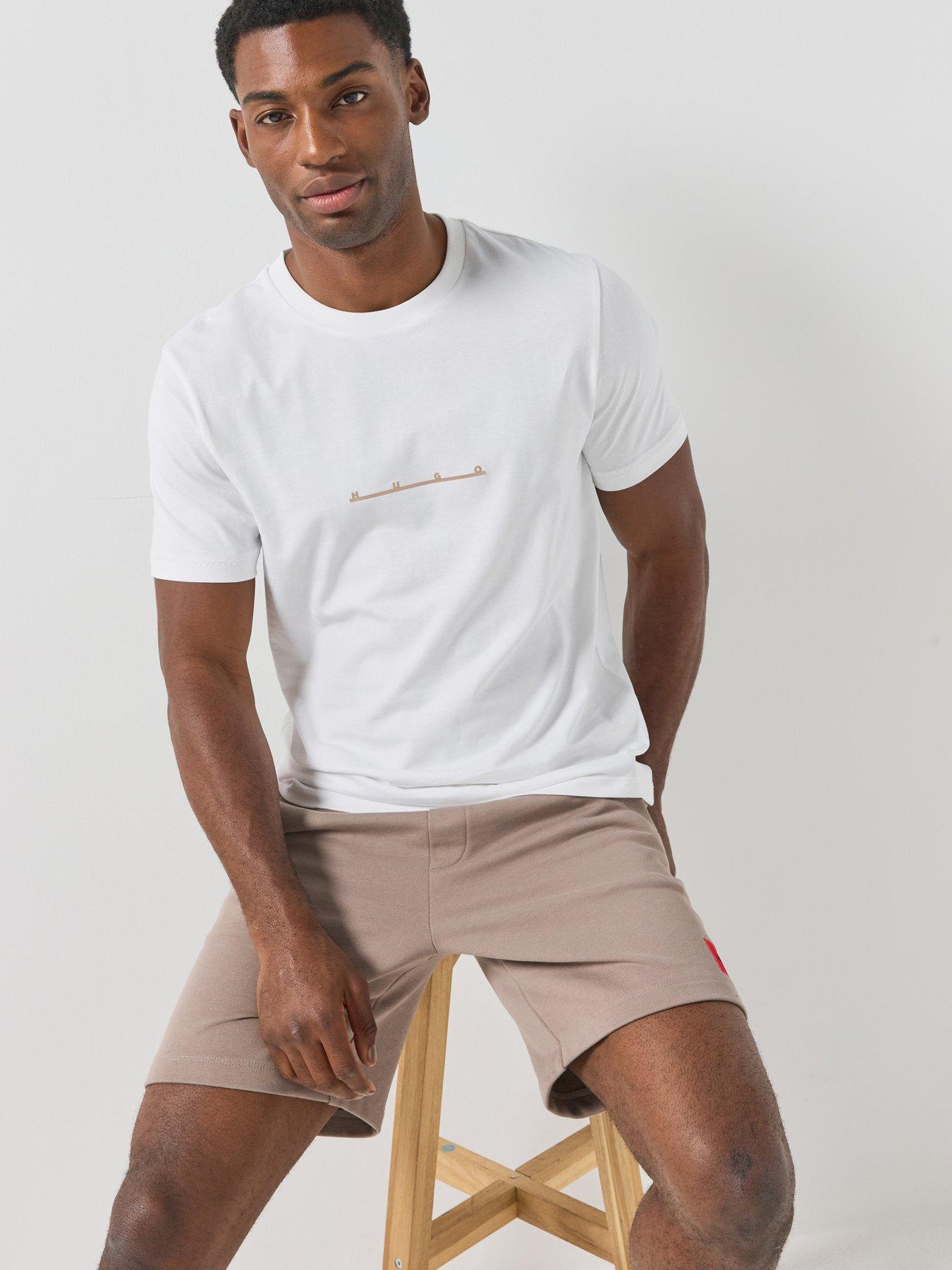 HUGO Datri Vintage Car Linear Logo T-Shirt - White