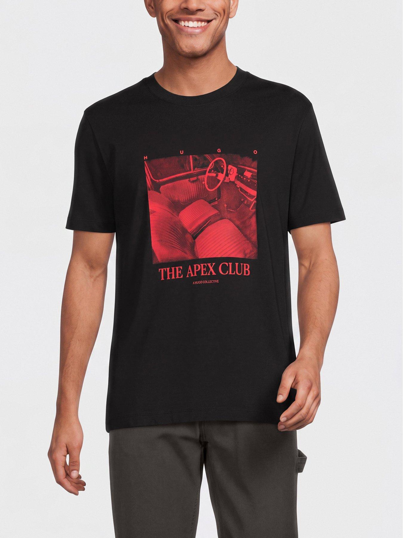HUGO Dikems Car Interior Graphic Relaxed Fit T-Shirt - Black