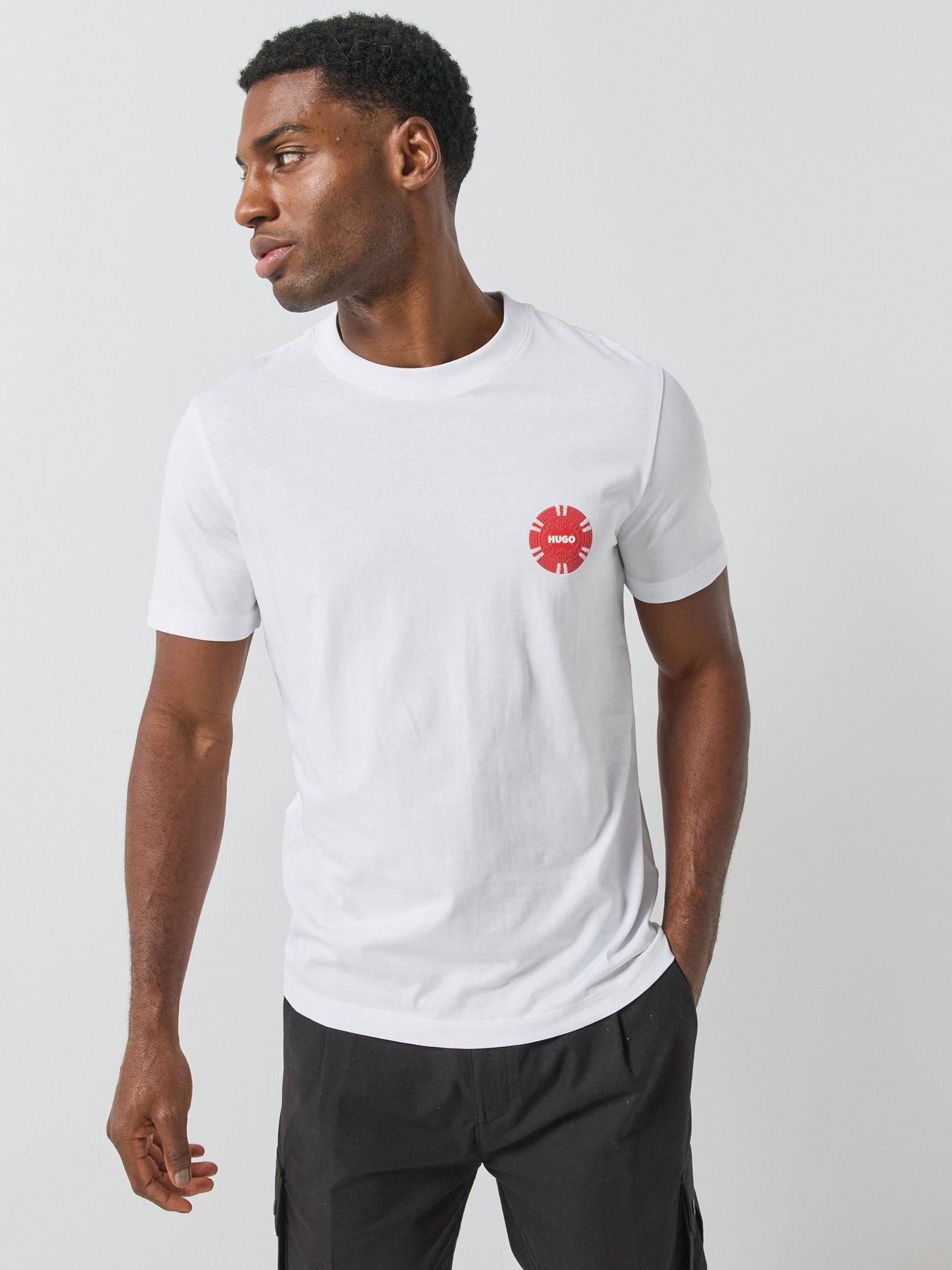 HUGO Dikems Laissez-Faire Graphic Relaxed Fit T-Shirt - White