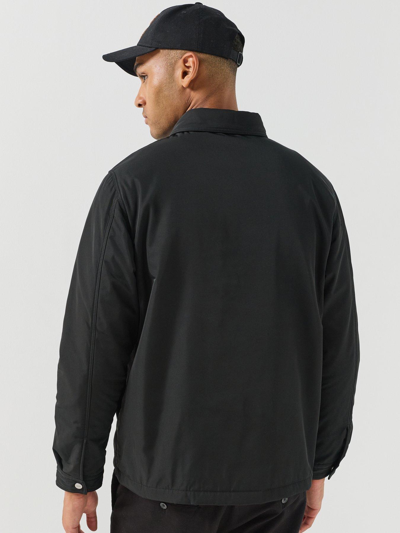 Image 2 of 6 of HUGO Hugo Edontos Nickel Logo Double Zip Overshirt - Black