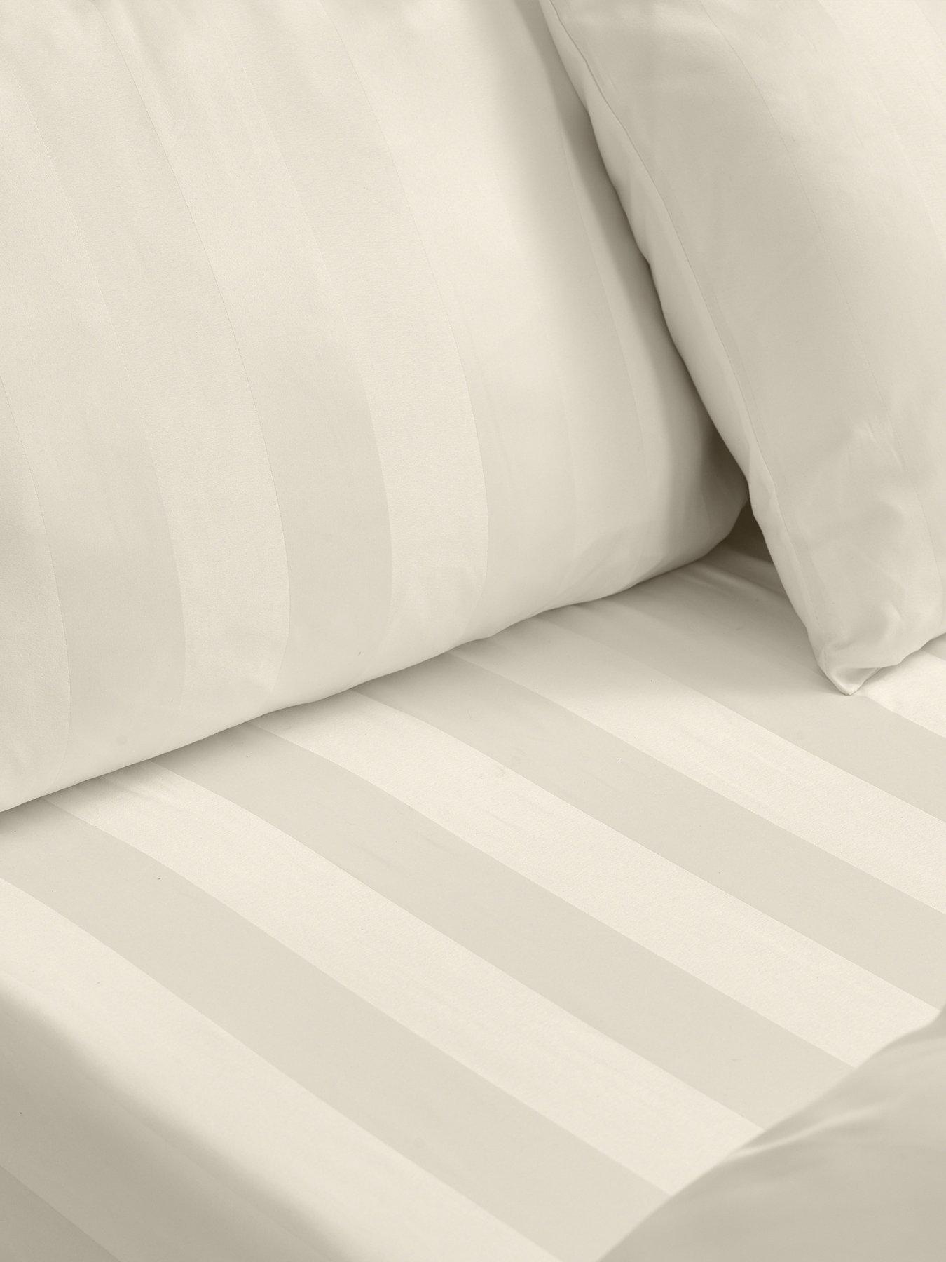 Image 3 of 3 of Catherine Lansfield So Soft Satin Stripe 4 Standard Pillowcase Cream