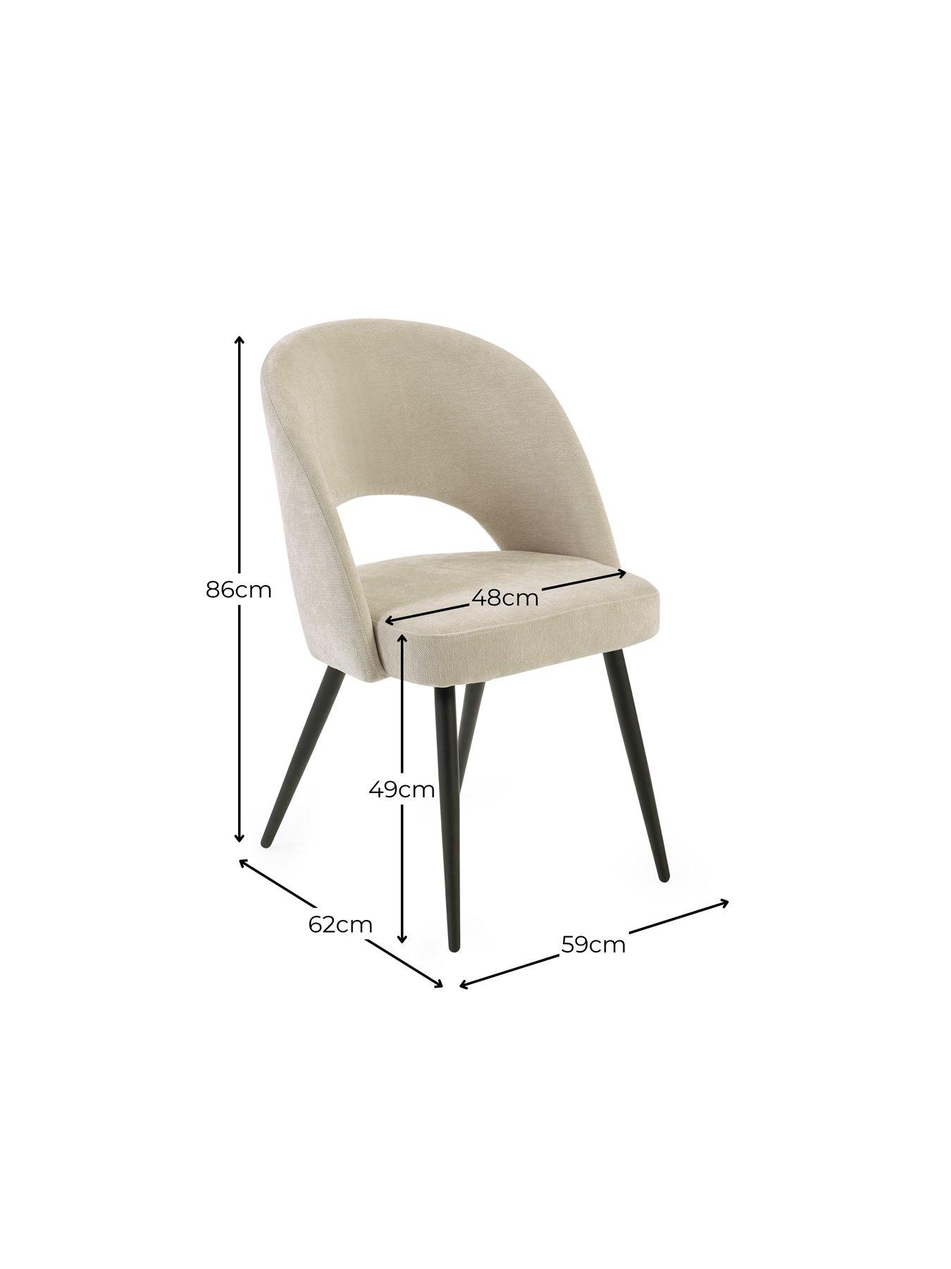 Image 6 of 6 of Julian Bowen Artemis Table &amp; 6 Ella Cream Chairs