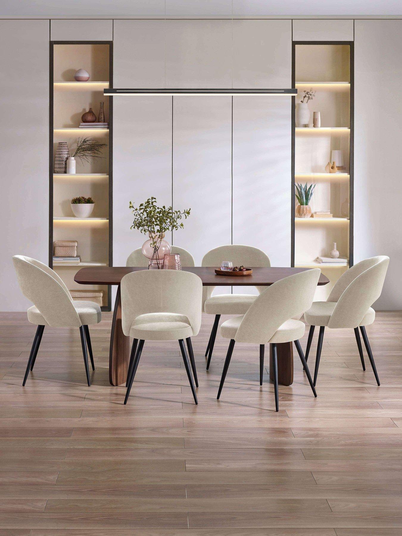 Julian Bowen Artemis Table & 6 Ella Onyx Chairs
