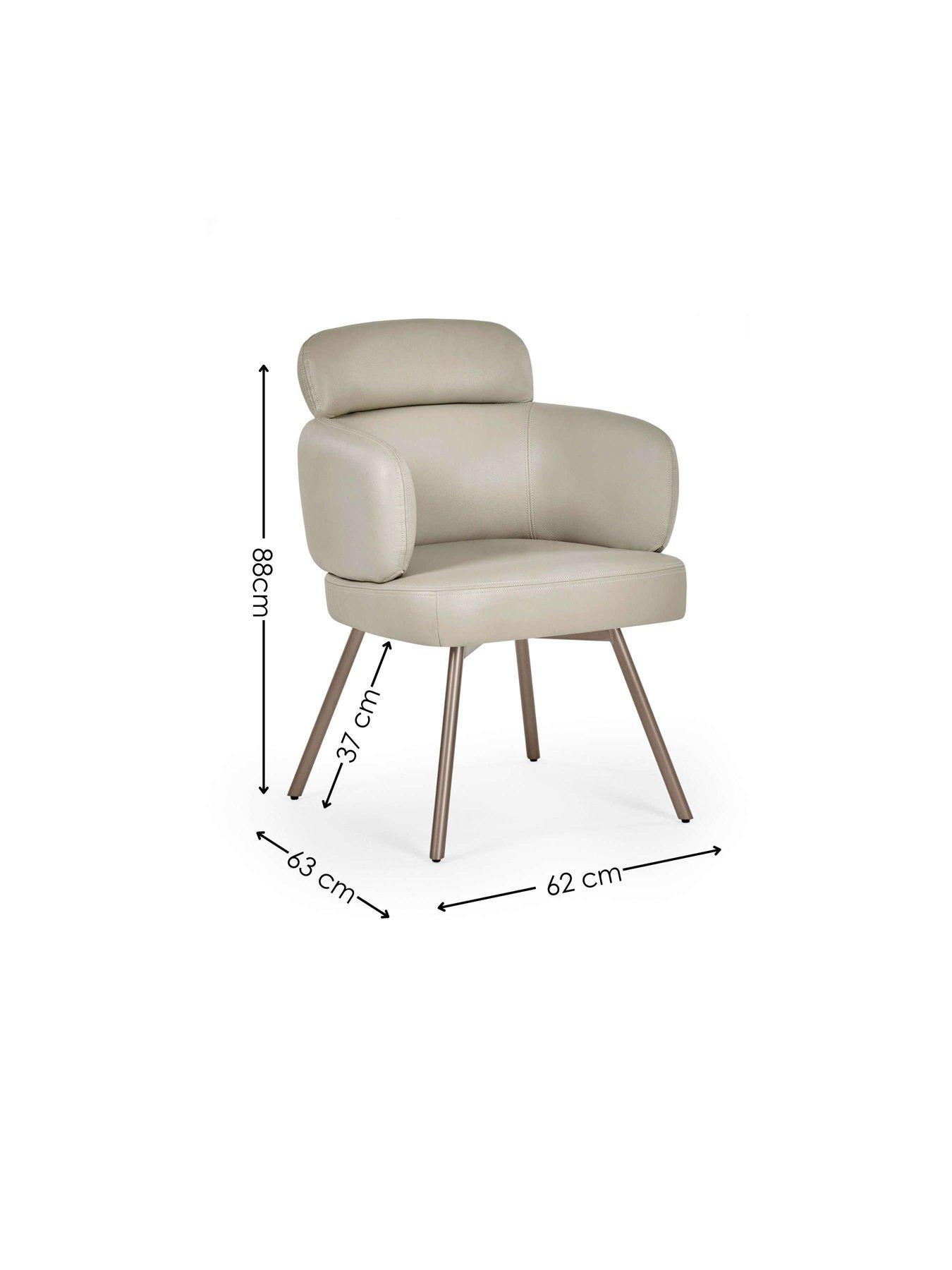 Image 6 of 7 of Julian Bowen Set Of 2 Callisto Swivel Dining Chairs