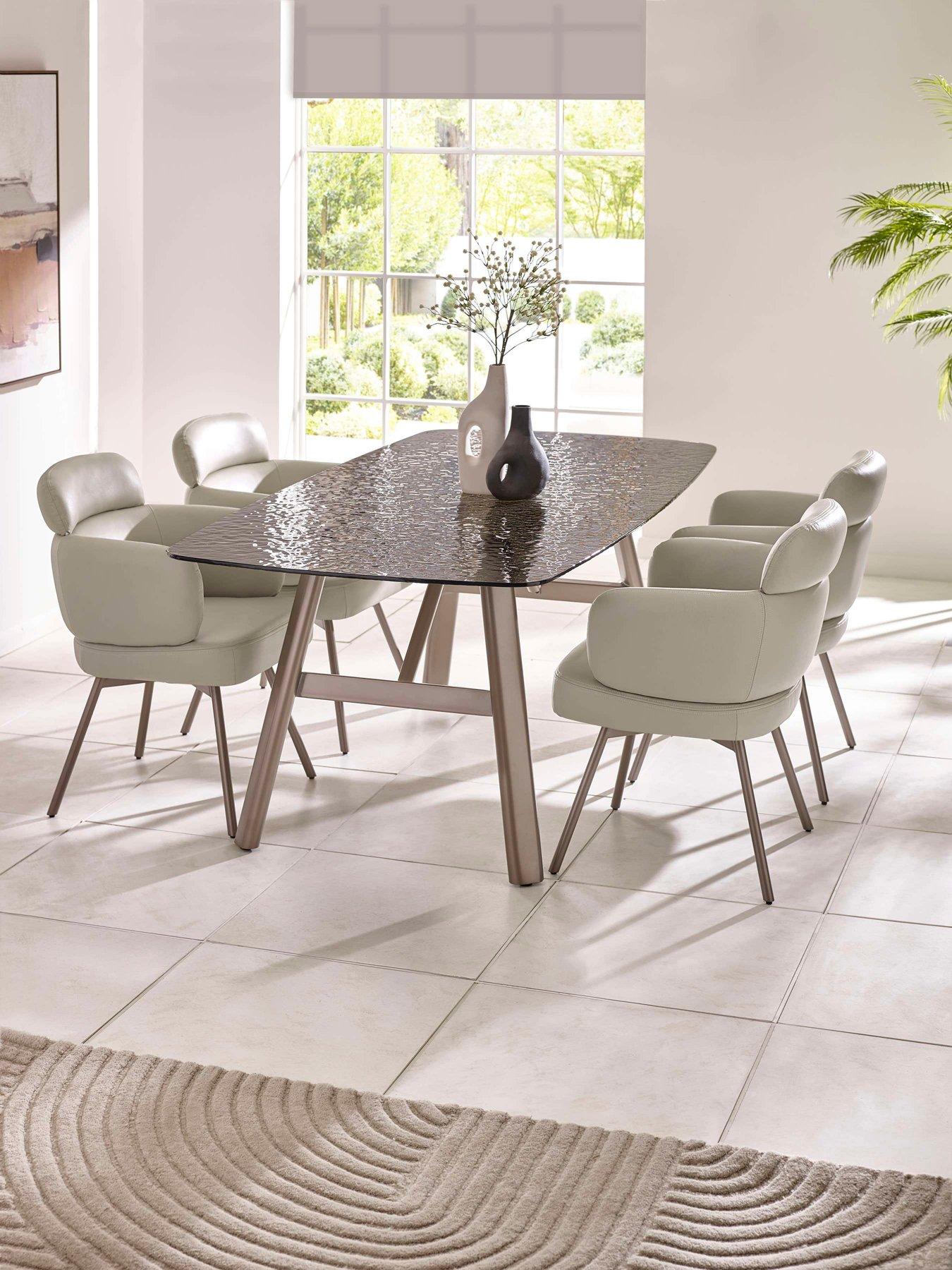 Image 7 of 7 of Julian Bowen Set Of 2 Callisto Swivel Dining Chairs