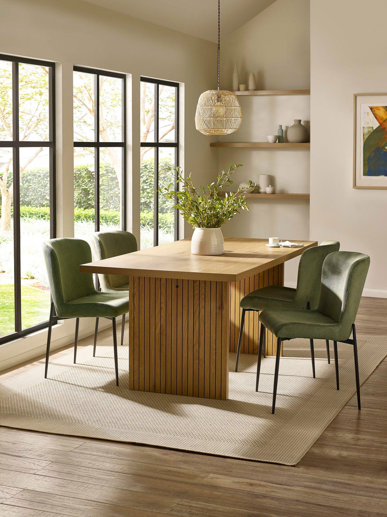 Julian Bowen Arundel Table with Green Chair Options