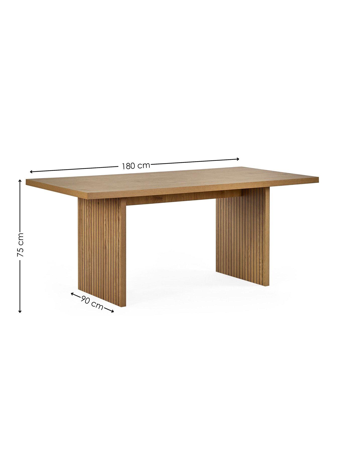 Image 5 of 6 of Julian Bowen Arundel Table And 6 Ella Cream Chairs