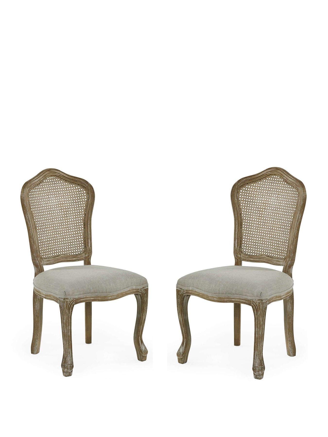 Image 2 of 7 of Julian Bowen Set Of 2 Camille Rattan Dining Chairs