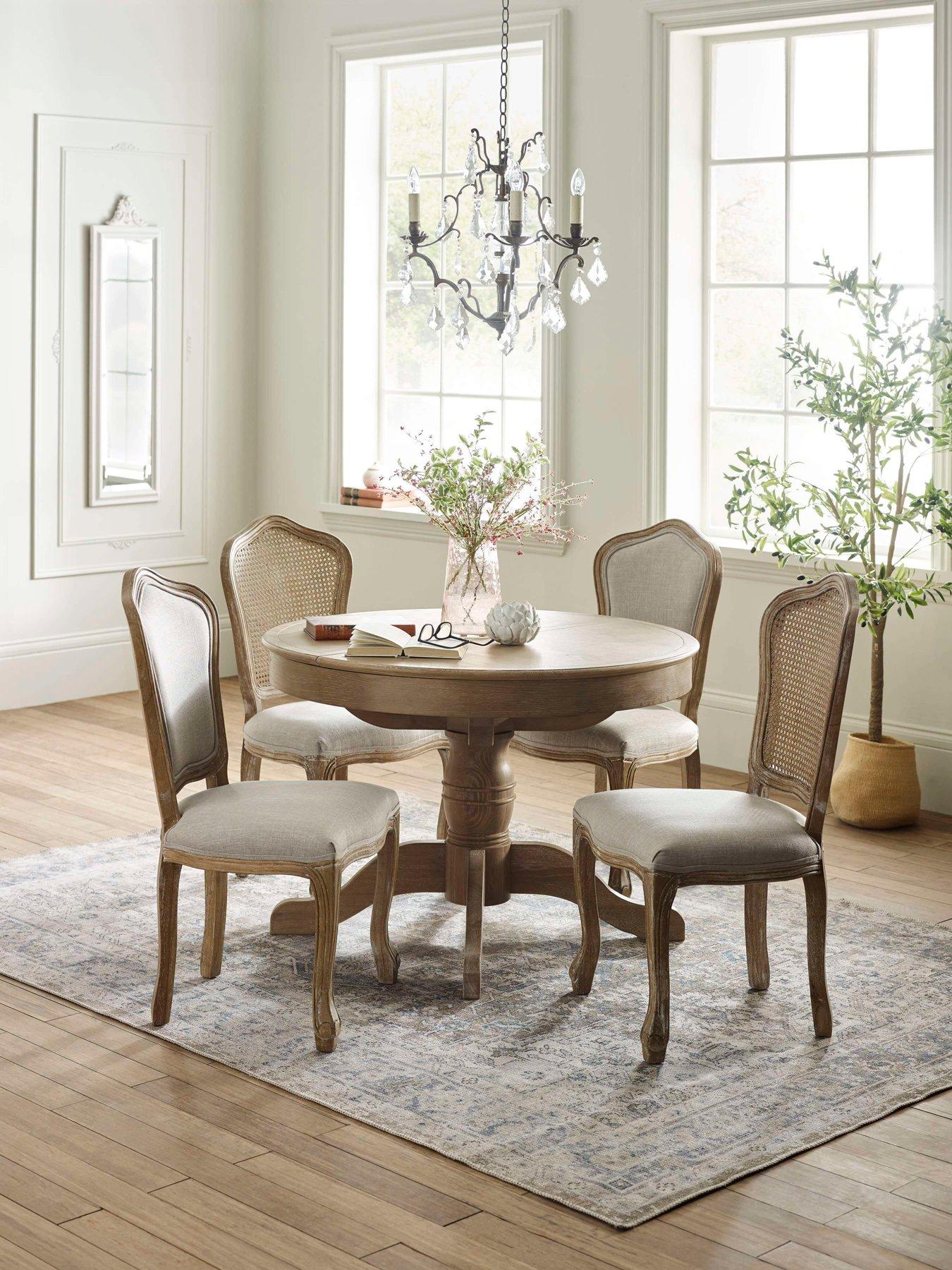Image 7 of 7 of Julian Bowen Set Of 2 Camille Rattan Dining Chairs