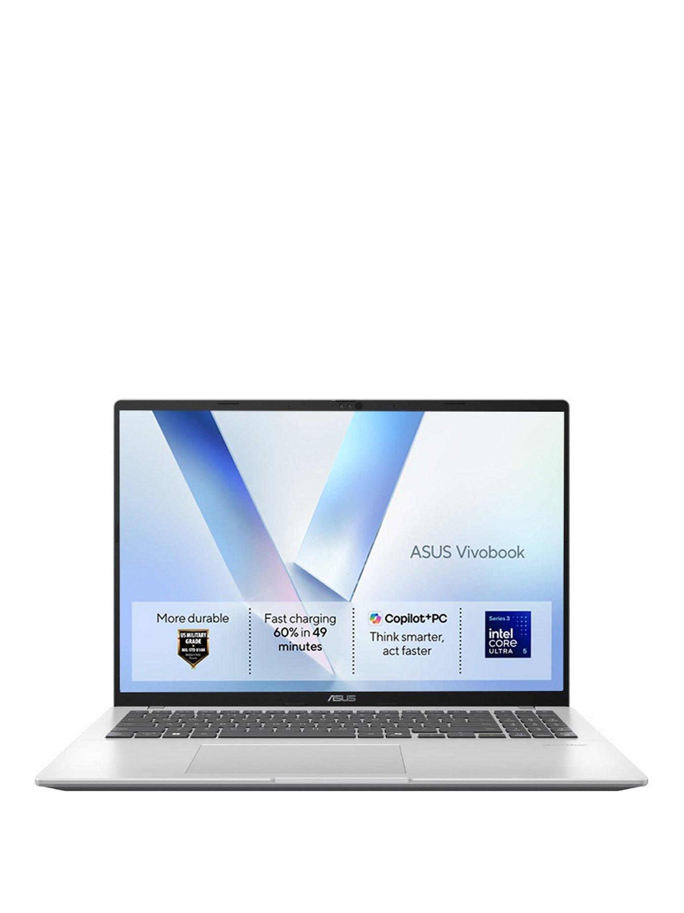 Asus Vivobook 16 Laptop - Copilot+ PC - Intel Core Ultra 5 - 16GB RAM - 512GB SSD - 16in WUXGA(1920X1200) IPS - Silver - Optional M365 Personal