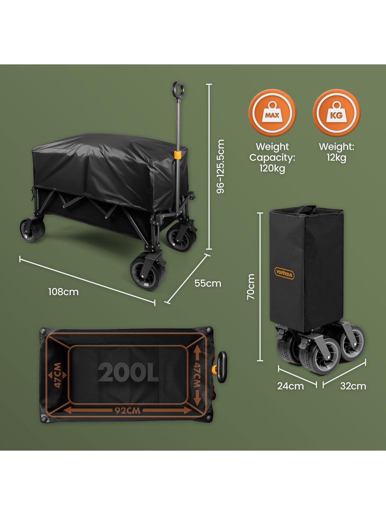 Image 3 of 7 of Vonhaus Extra Deep Folding Cart