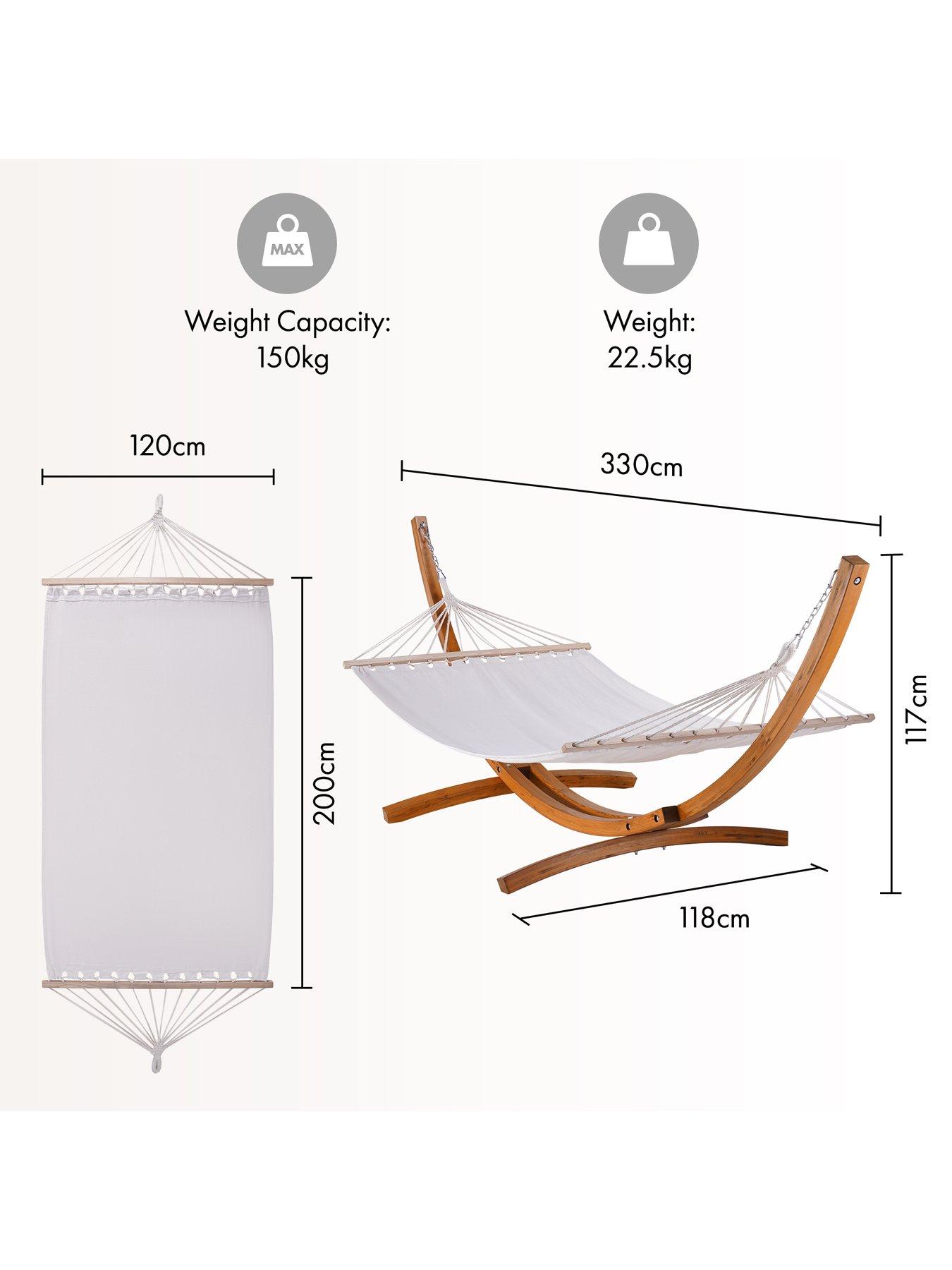 Image 3 of 7 of Vonhaus Santorini 1 Person Hammock with Frame