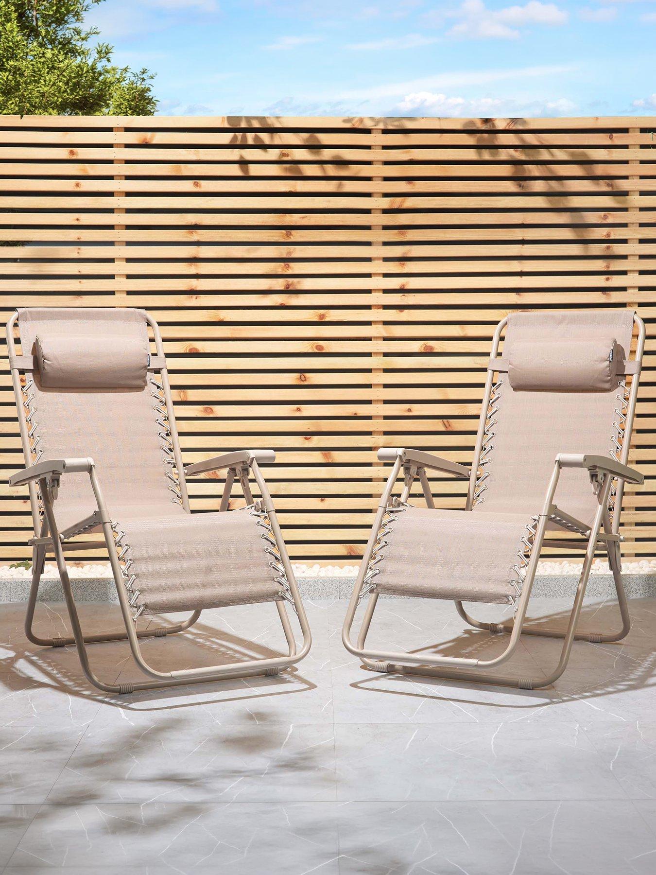 Image 1 of 7 of Vonhaus Zero Gravity Chair Set- taupe