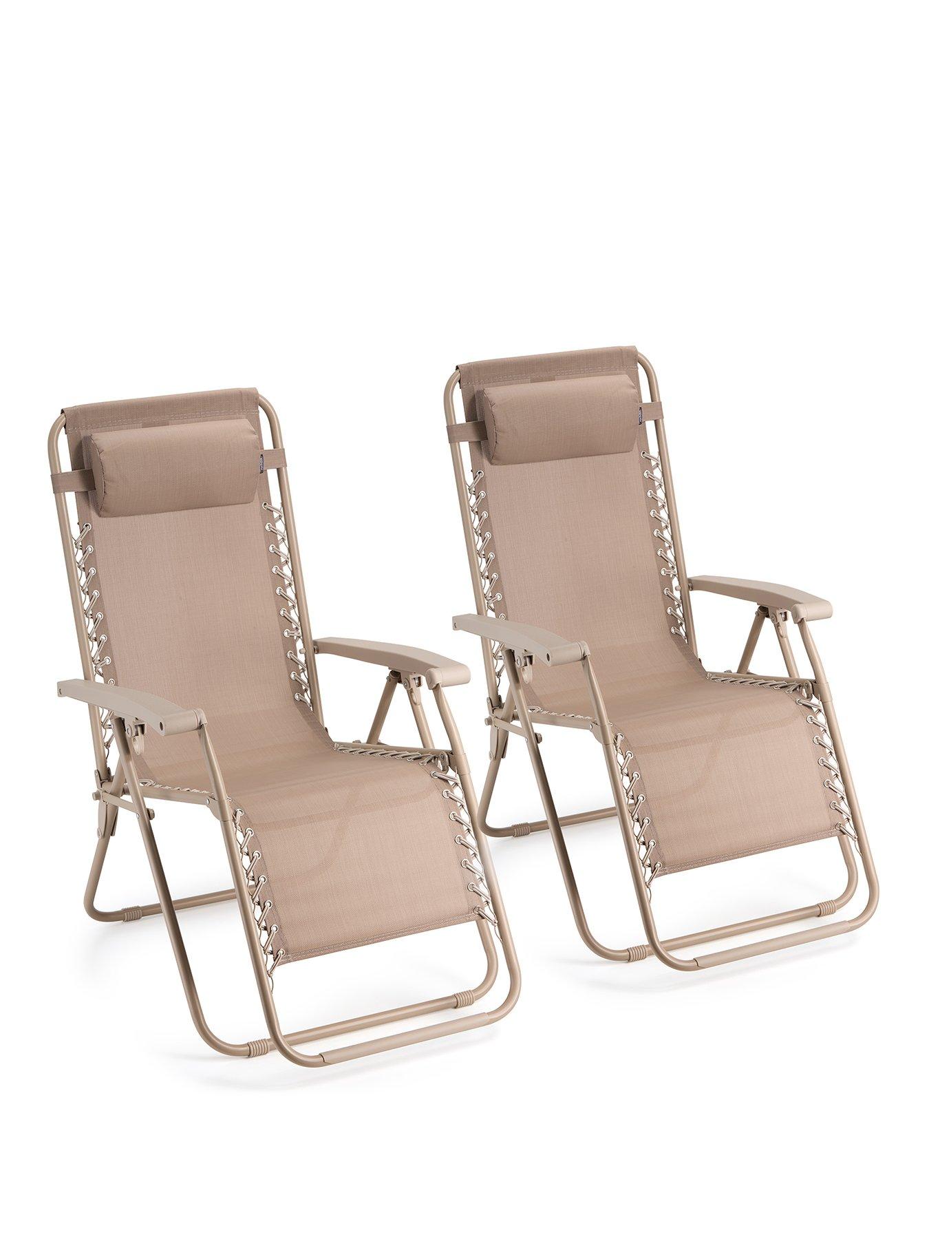 Image 2 of 7 of Vonhaus Zero Gravity Chair Set- taupe