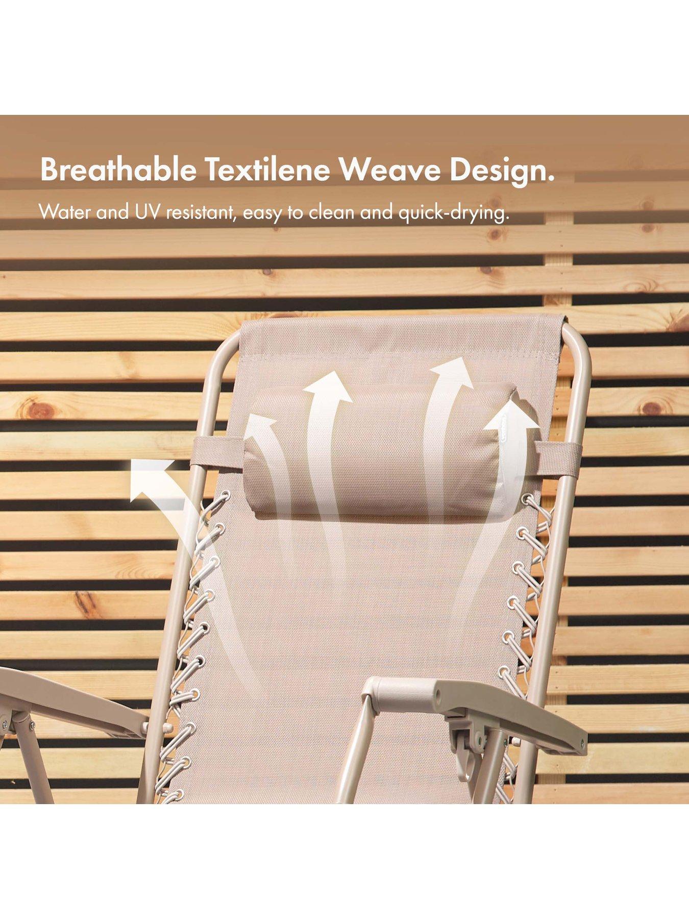 Image 5 of 7 of Vonhaus Zero Gravity Chair Set- taupe